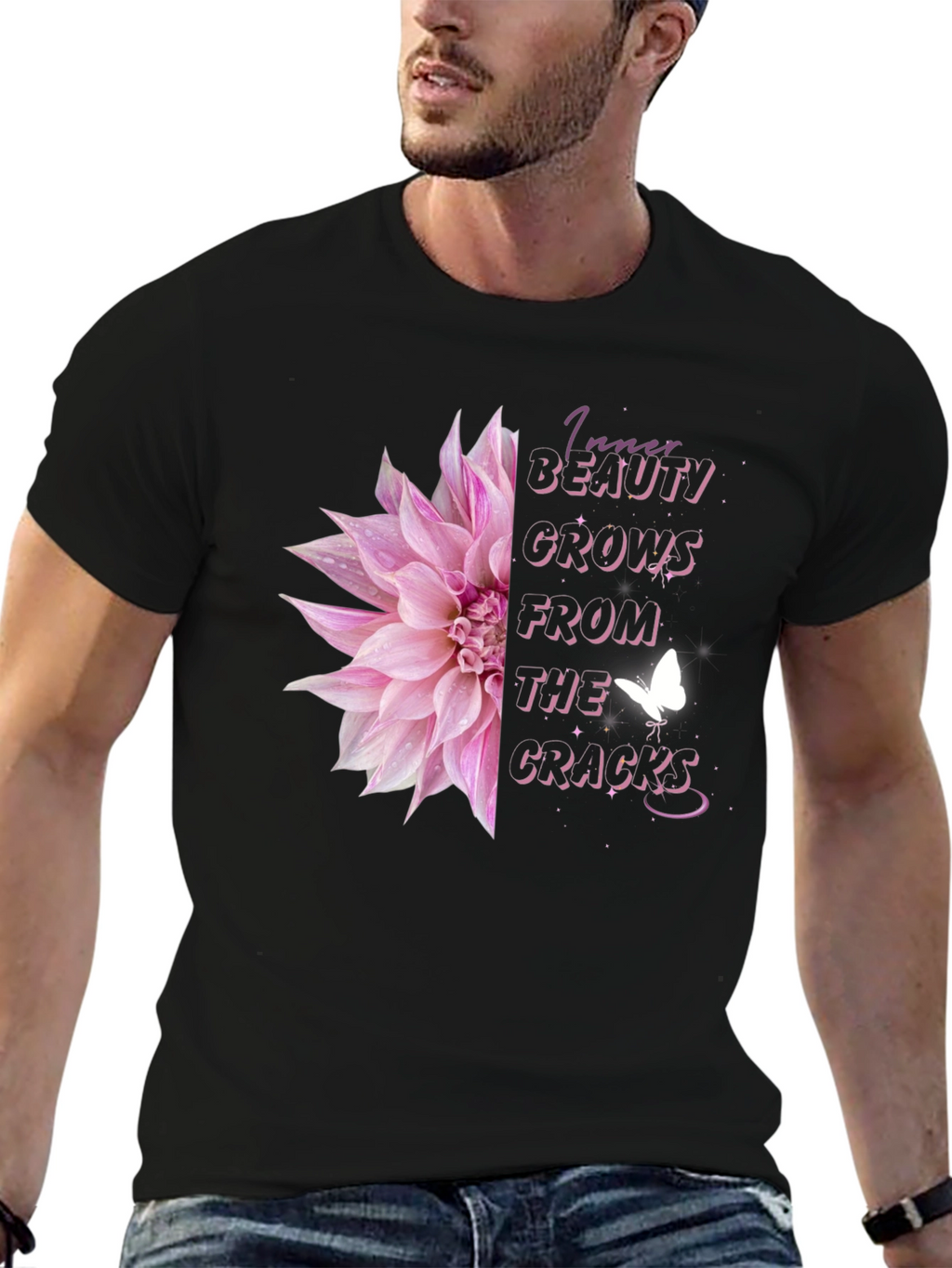 Floral Inspirational T-Shirt - Inner Beauty