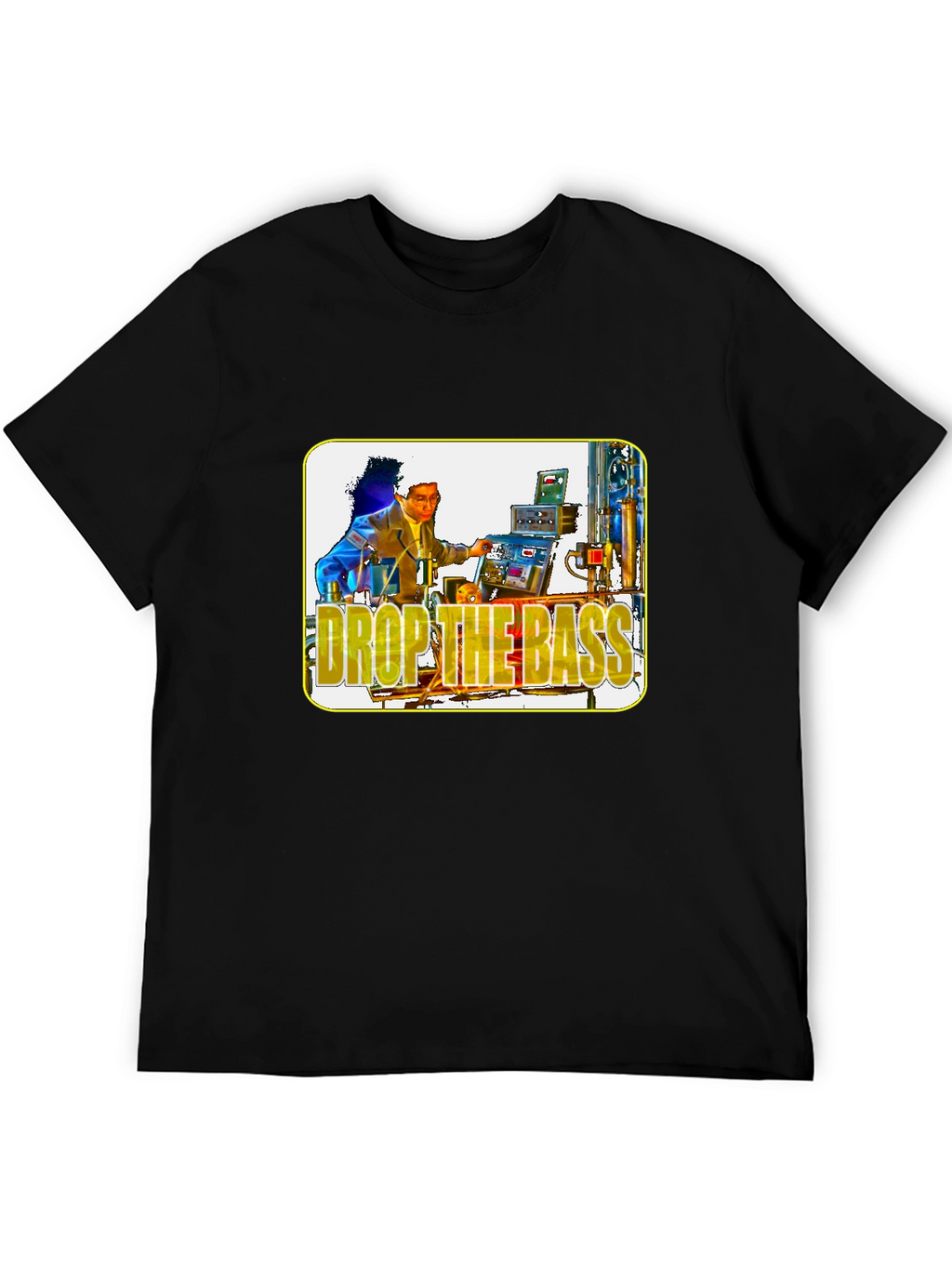 Drop the Bass Graphic Tee - Black Cotton T-Shirt