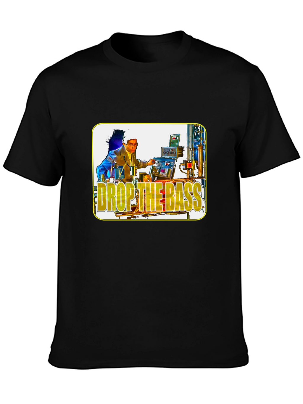 Drop the Bass Graphic Tee - Black Cotton T-Shirt