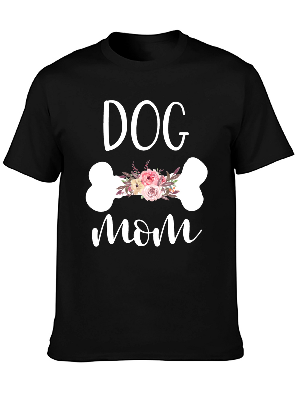 Dog Mom Floral Bone Graphic Tee