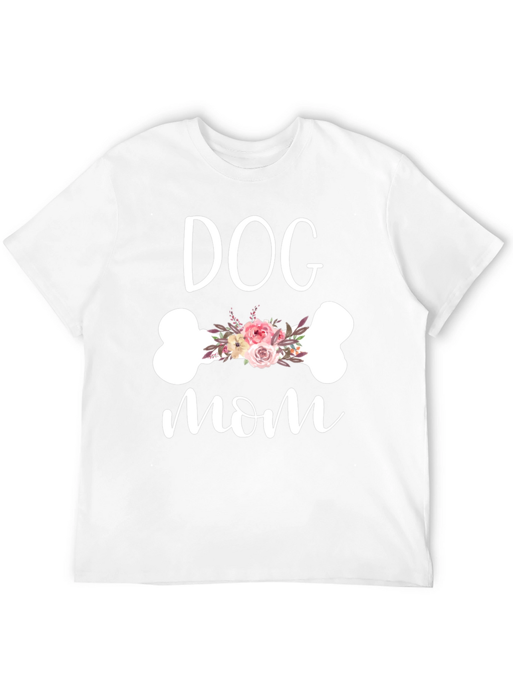 Dog Mom Floral Bone Graphic Tee