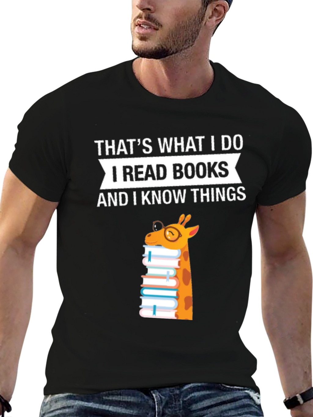 I Read Books Giraffe T-Shirt