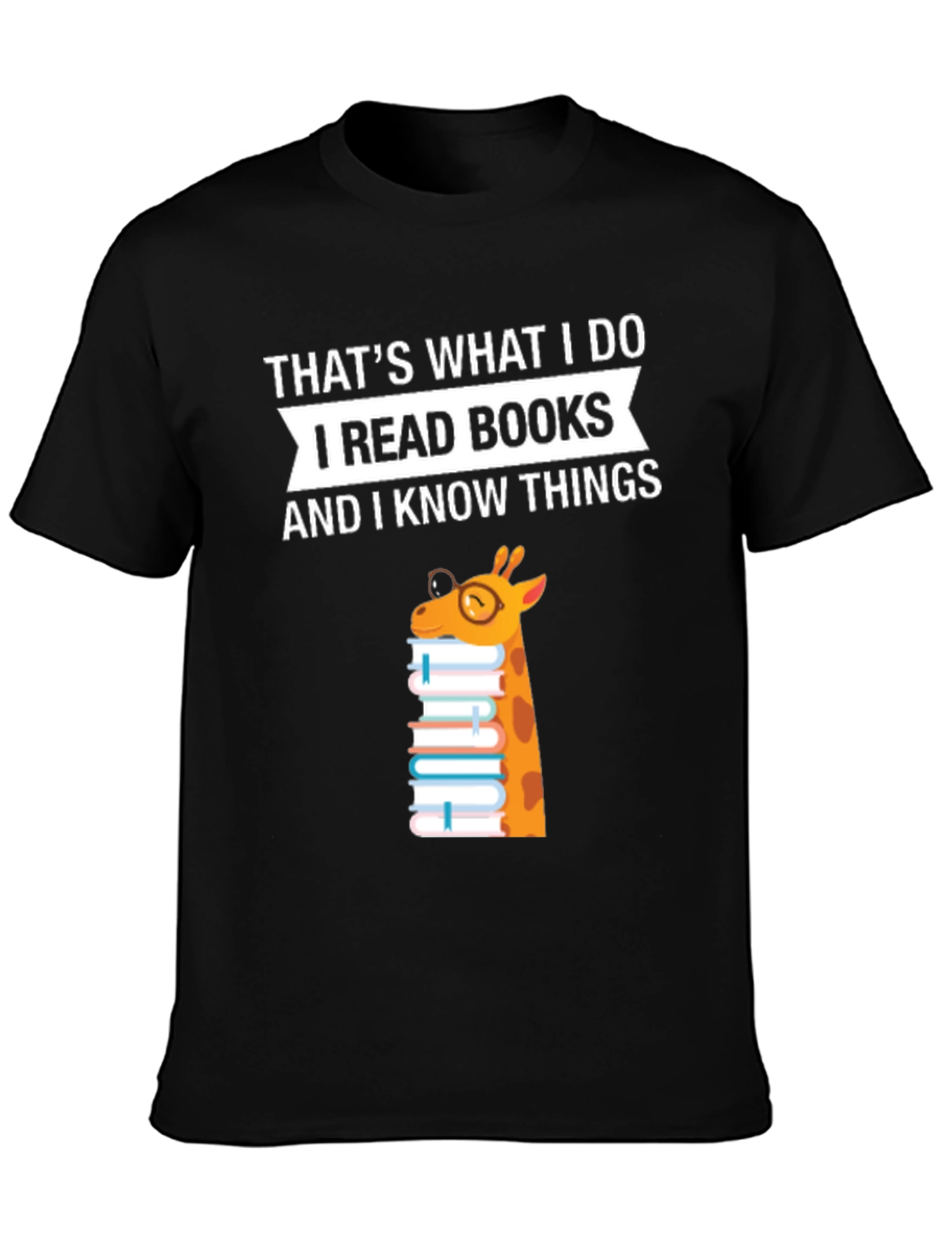 I Read Books Giraffe T-Shirt