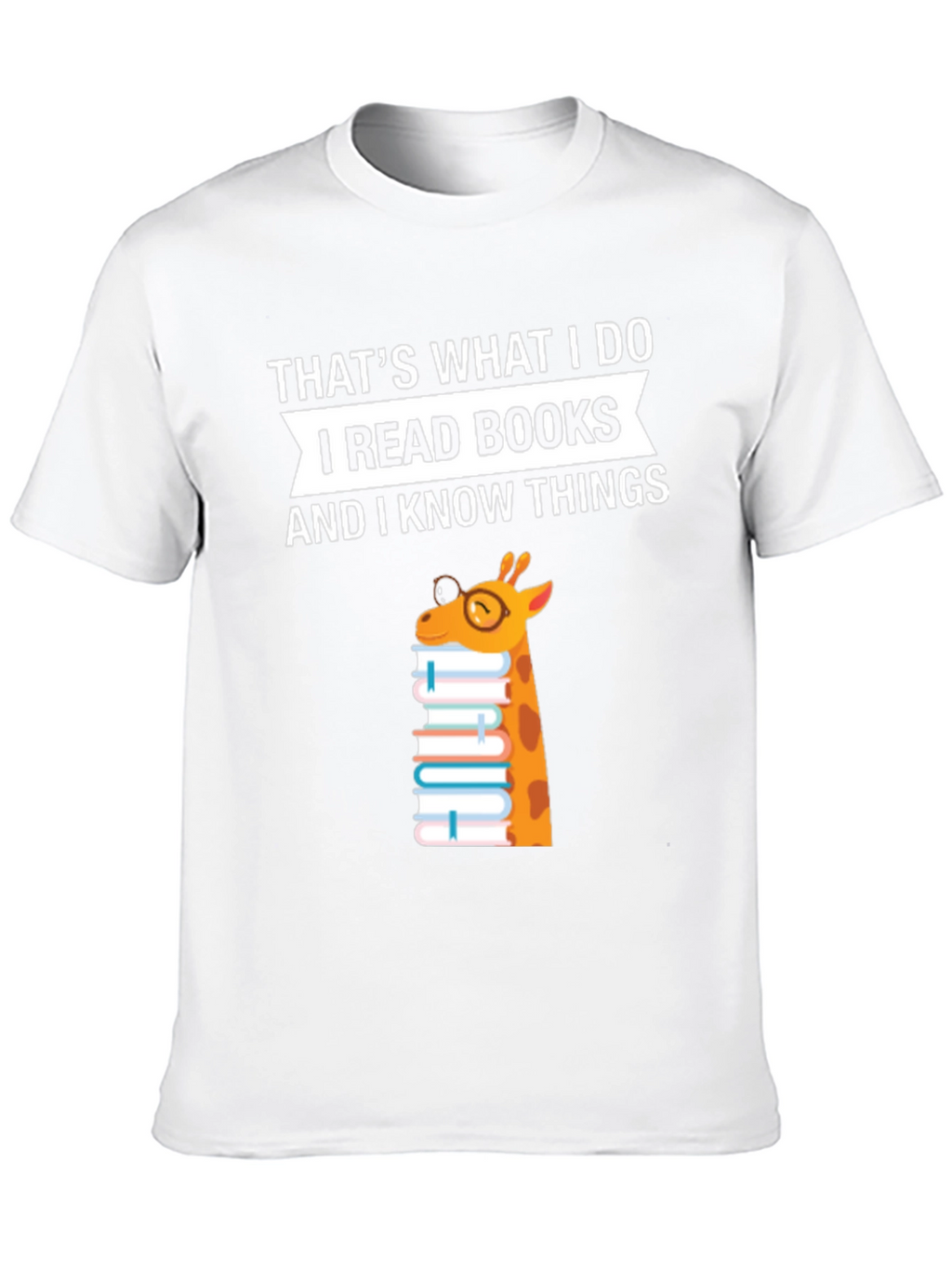 I Read Books Giraffe T-Shirt