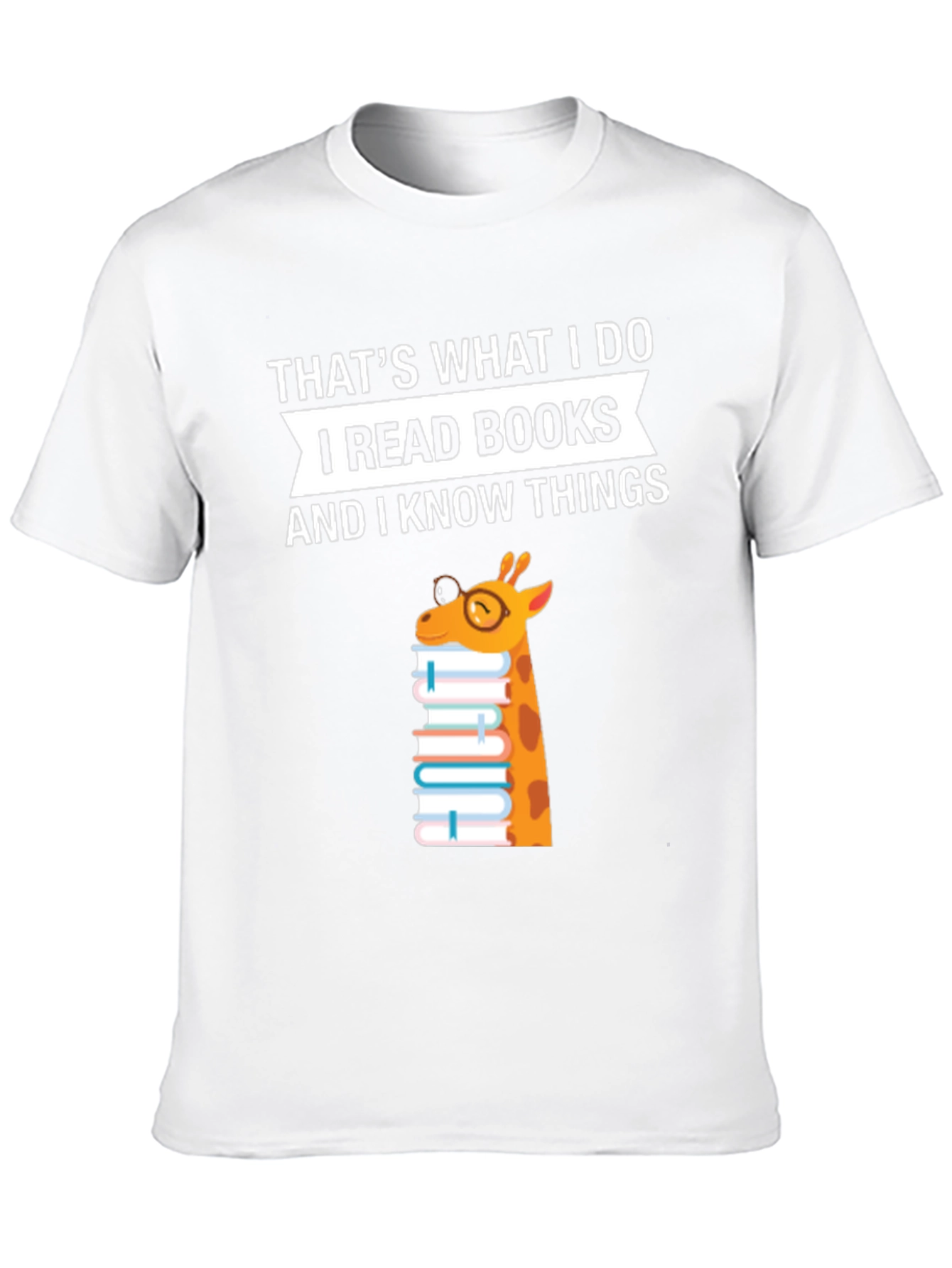 I Read Books Giraffe T-Shirt