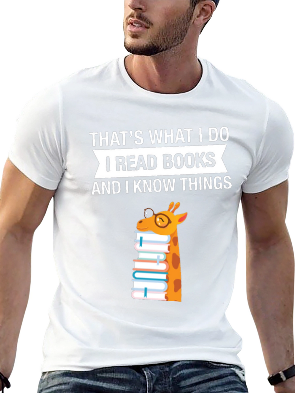 I Read Books Giraffe T-Shirt