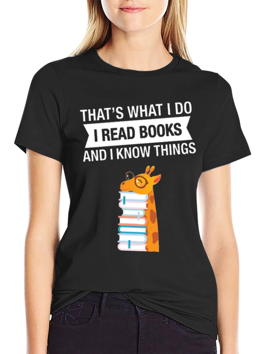 I Read Books Giraffe T-Shirt