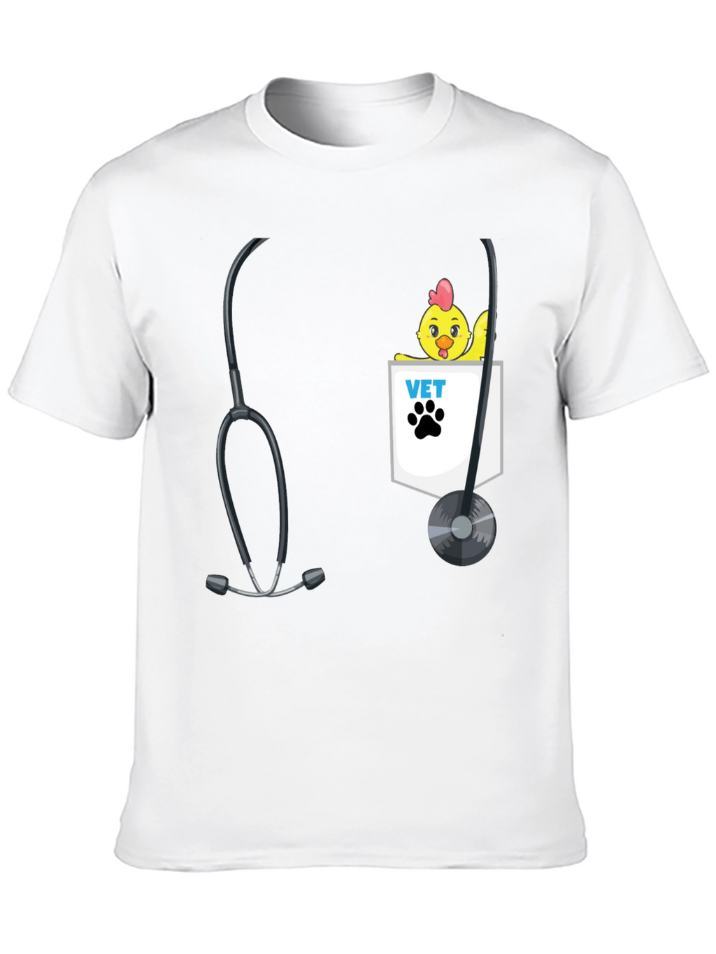 Veterinarian Chicken Pocket T-Shirt