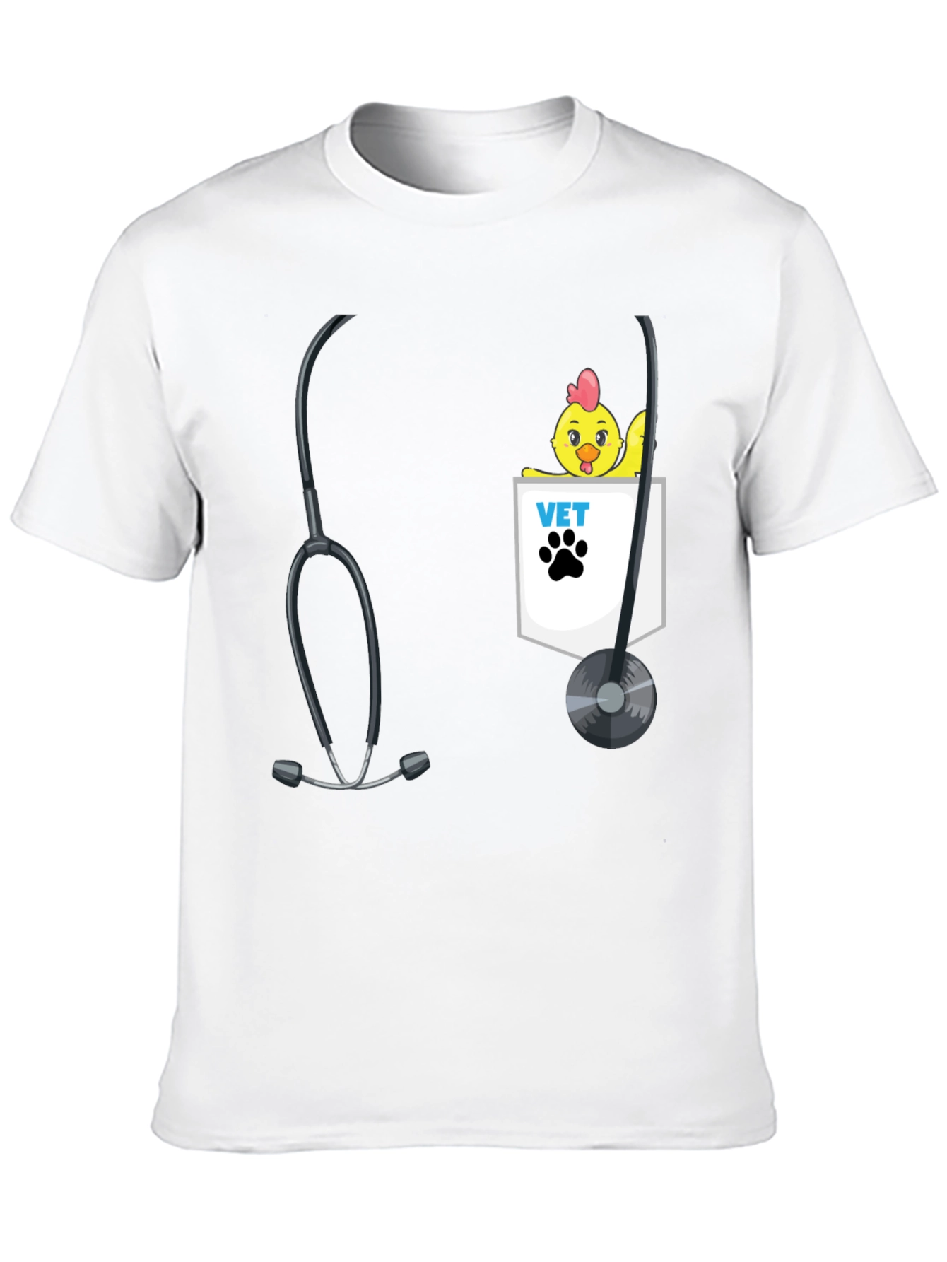 Veterinarian Chicken Pocket T-Shirt
