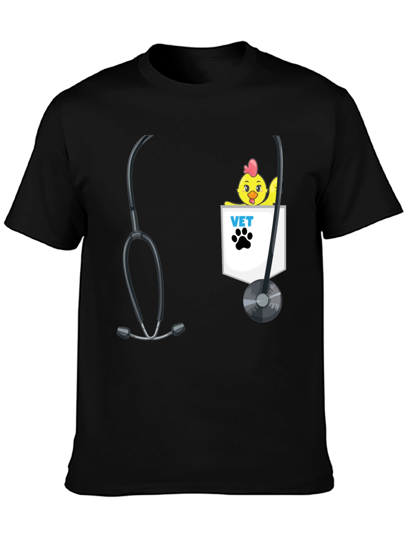 Veterinarian Chicken Pocket T-Shirt