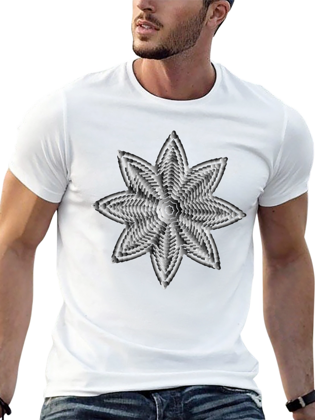 Abstract Starburst Graphic Tee