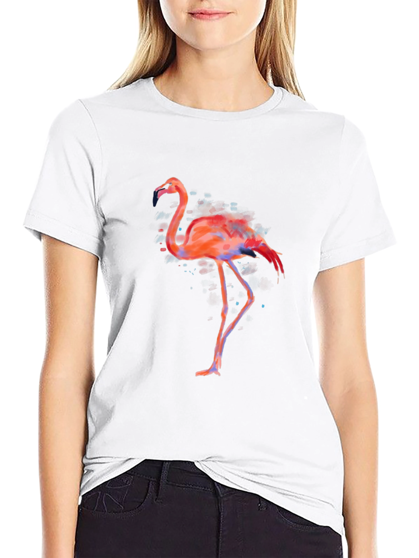 Flamingo Graphic Tee - Mens Black T-Shirt