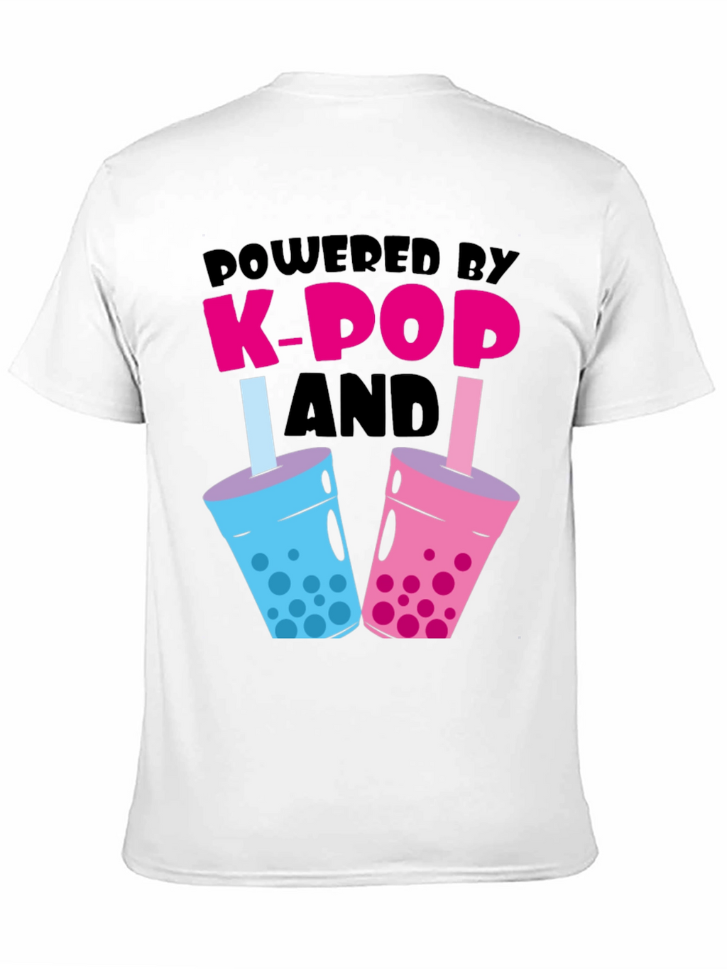 Powered by K-Pop and Boba Black T-Shirt