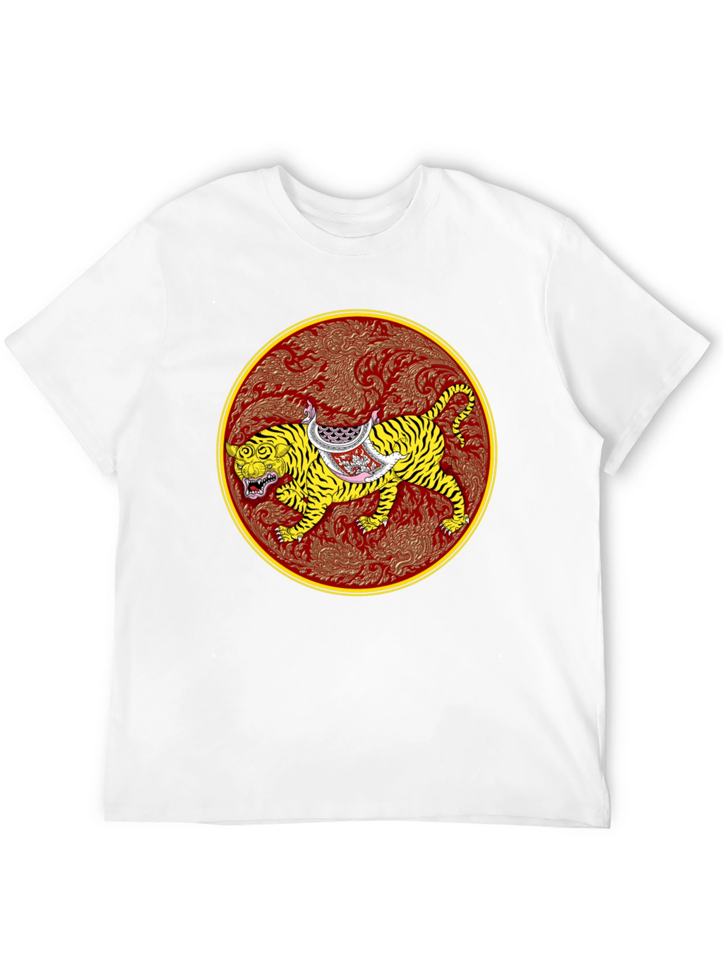 Tiger Art Graphic Tee - Unisex Black T-Shirt