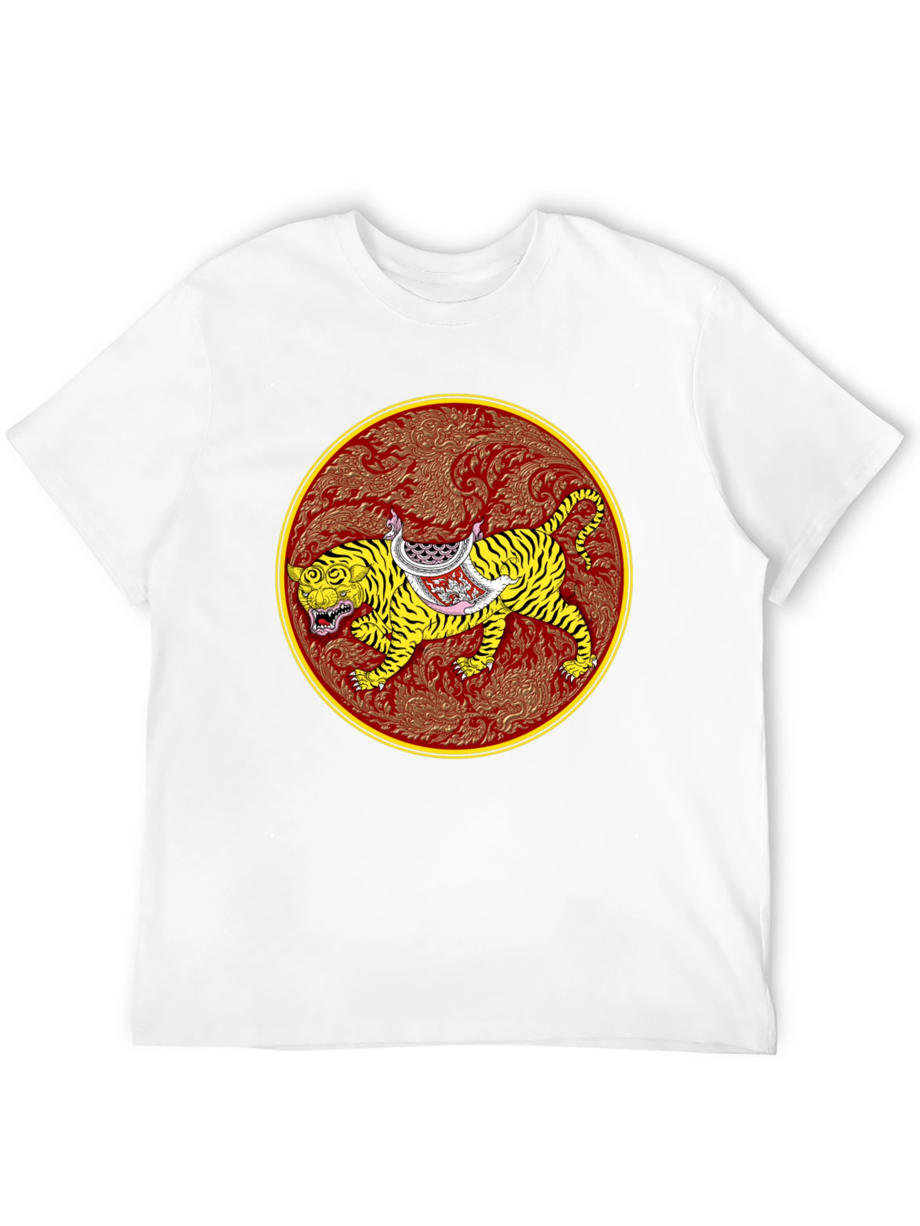 Tiger Art Graphic Tee - Unisex Black T-Shirt