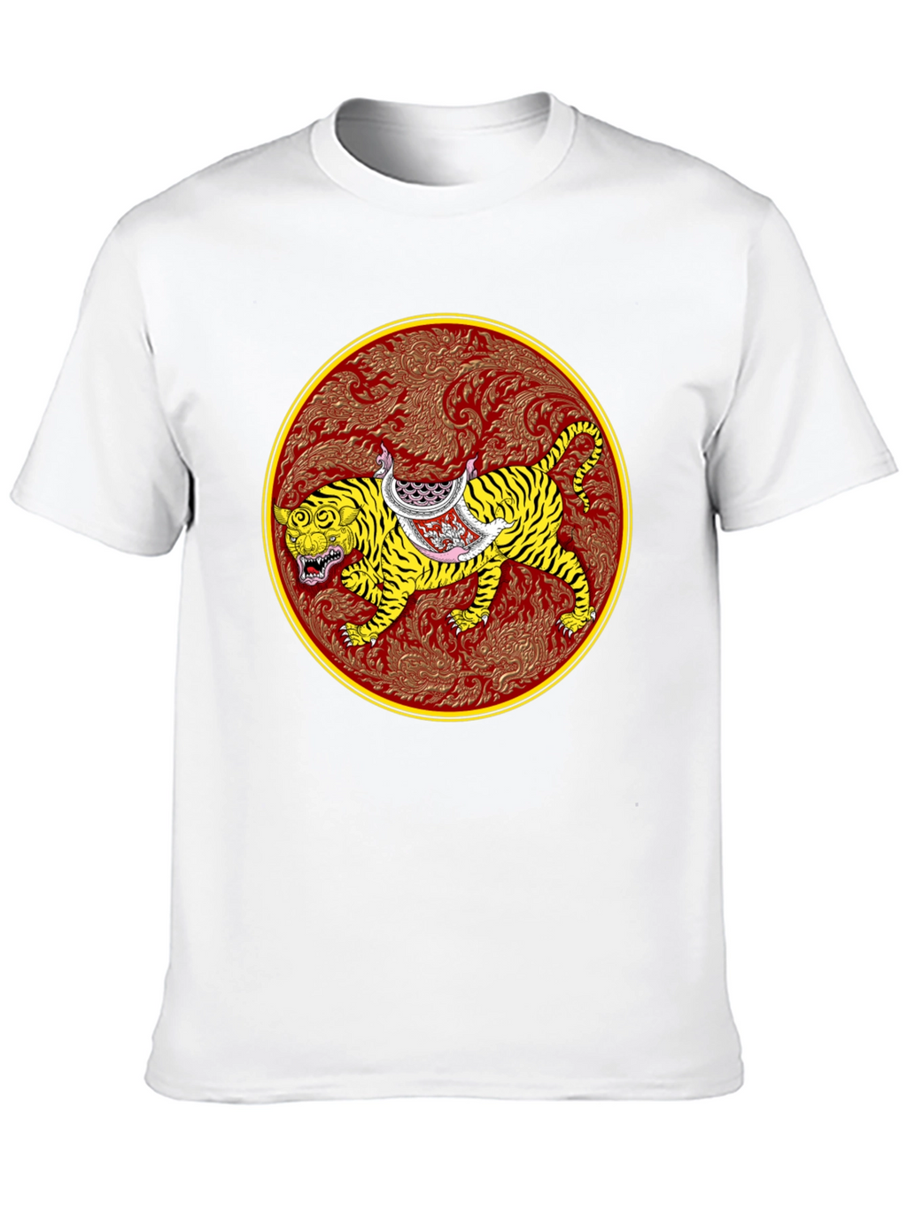 Tiger Art Graphic Tee - Unisex Black T-Shirt