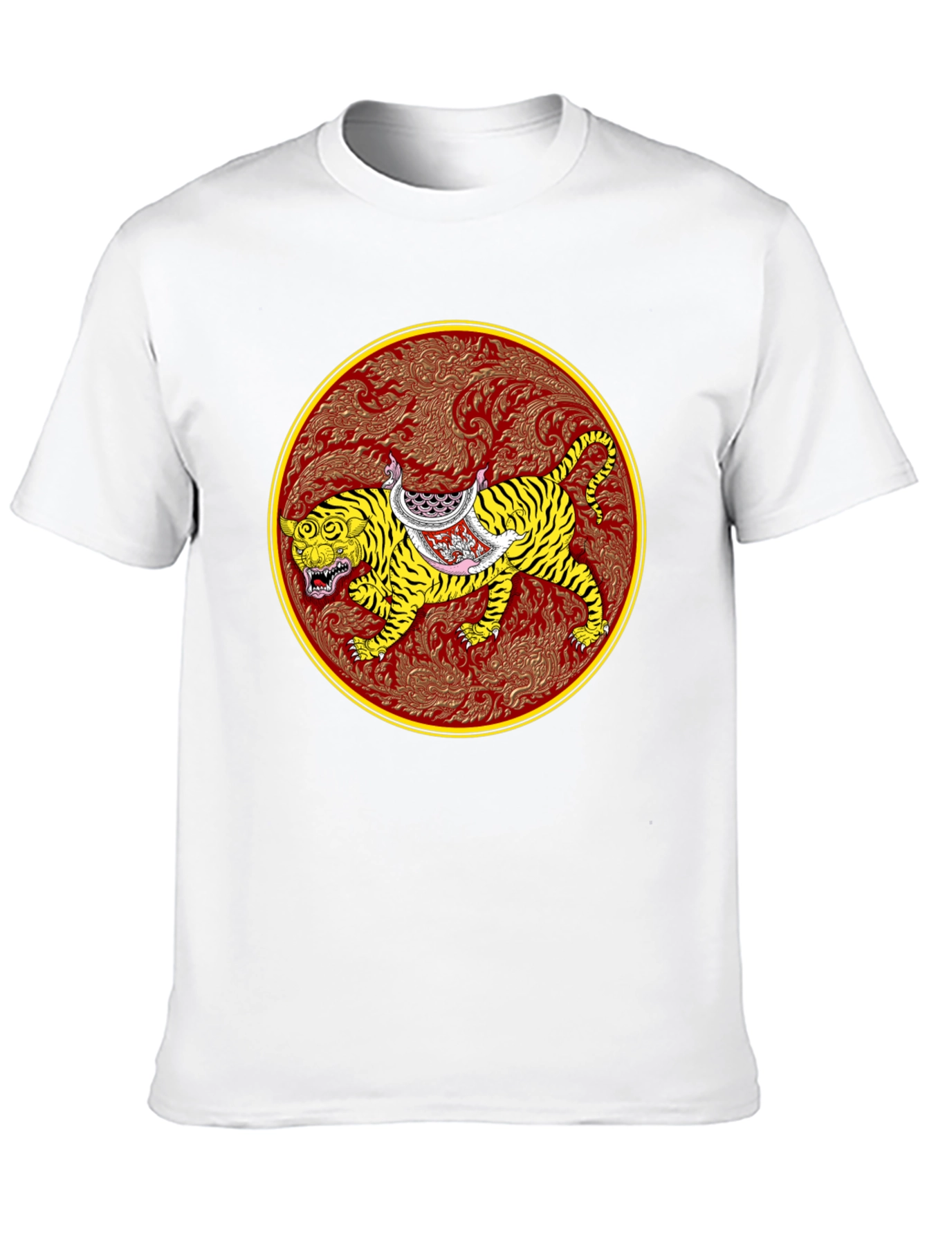 Tiger Art Graphic Tee - Unisex Black T-Shirt