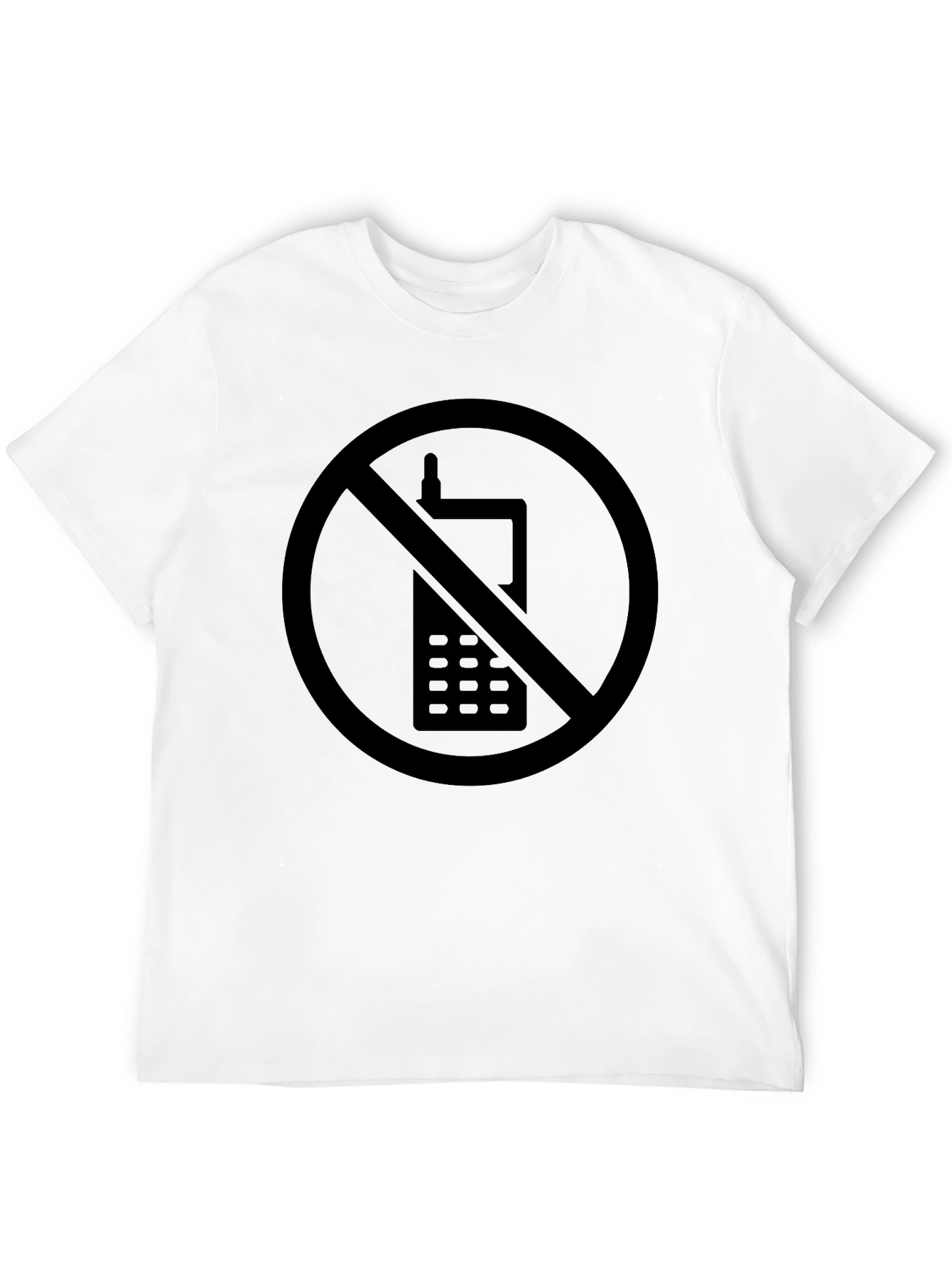 No Cellphone Zone Black T-Shirt - Modern Statement Tee