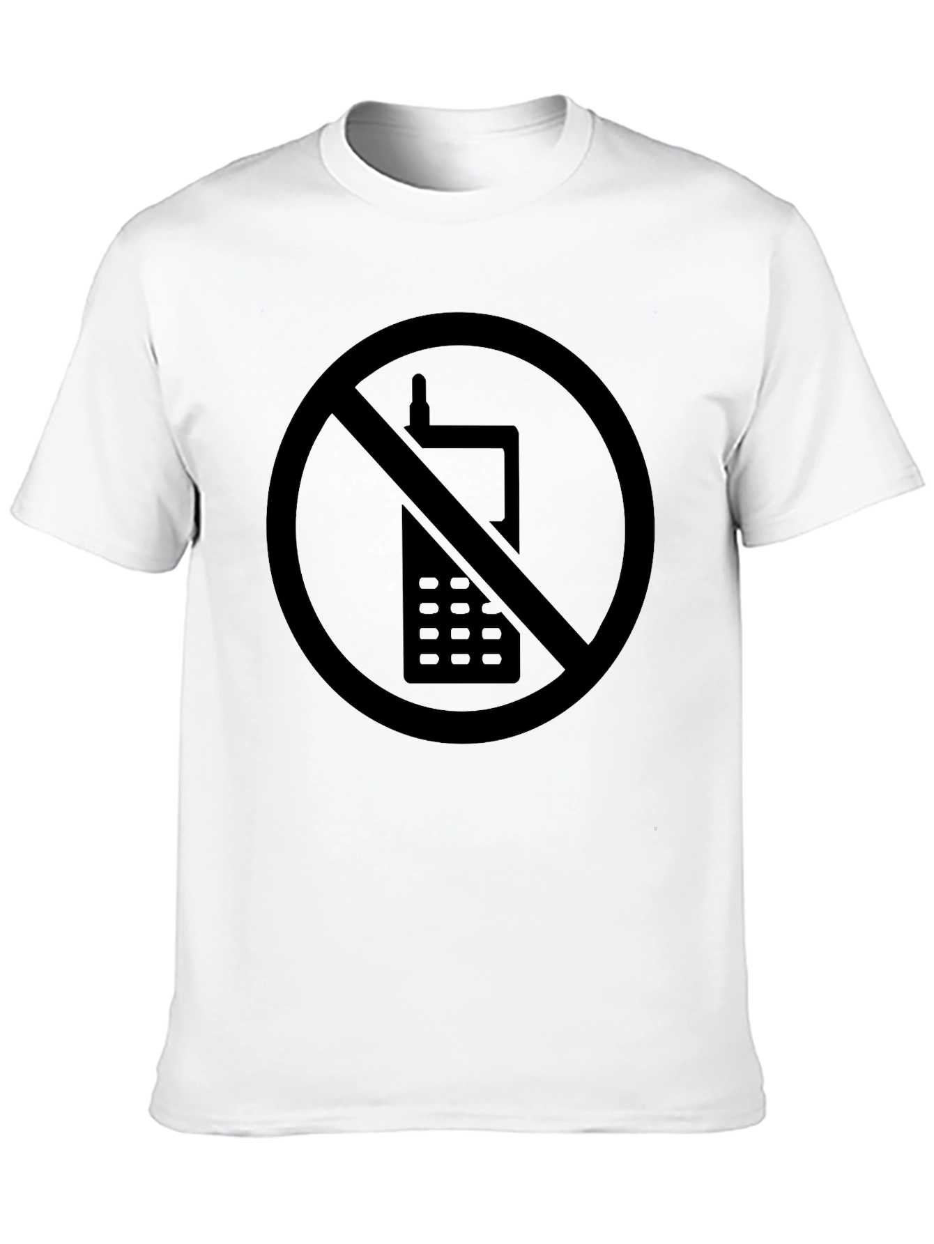 No Cellphone Zone Black T-Shirt - Modern Statement Tee