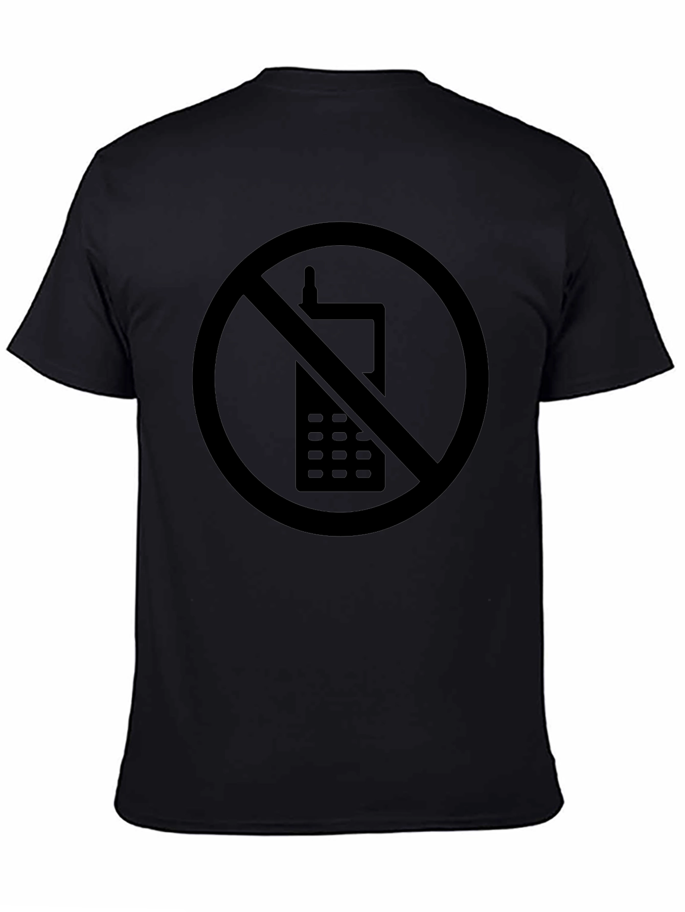 No Cellphone Zone Black T-Shirt - Modern Statement Tee