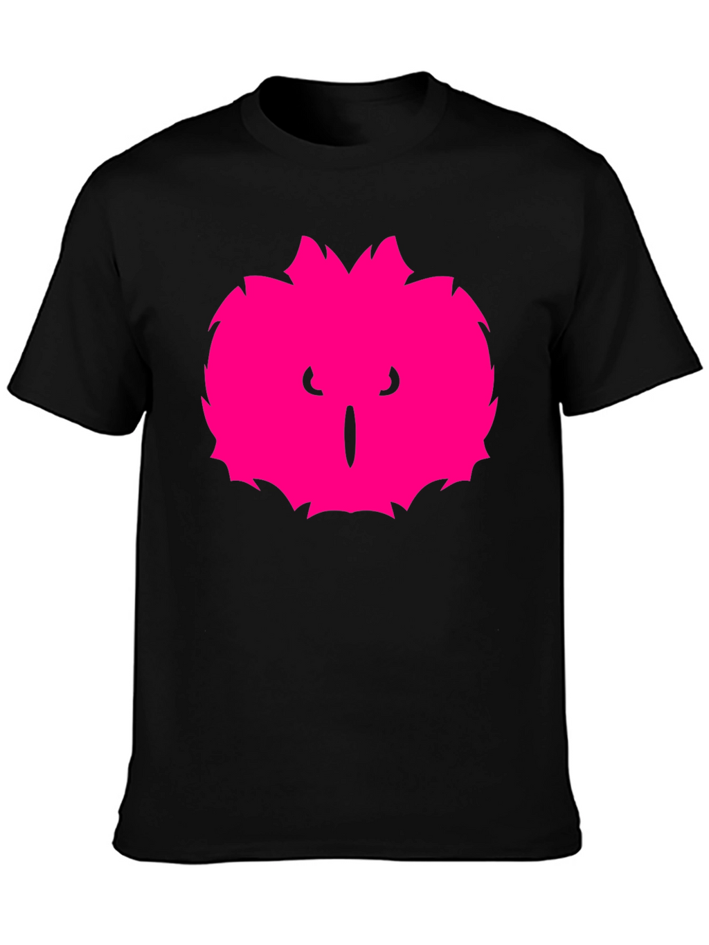 Mens Black T-Shirt with Pink Monster Graphic