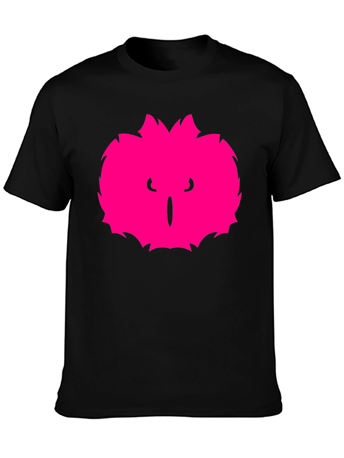 Mens Black T-Shirt with Pink Monster Graphic