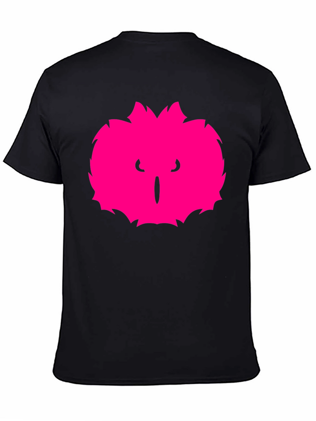 Mens Black T-Shirt with Pink Monster Graphic