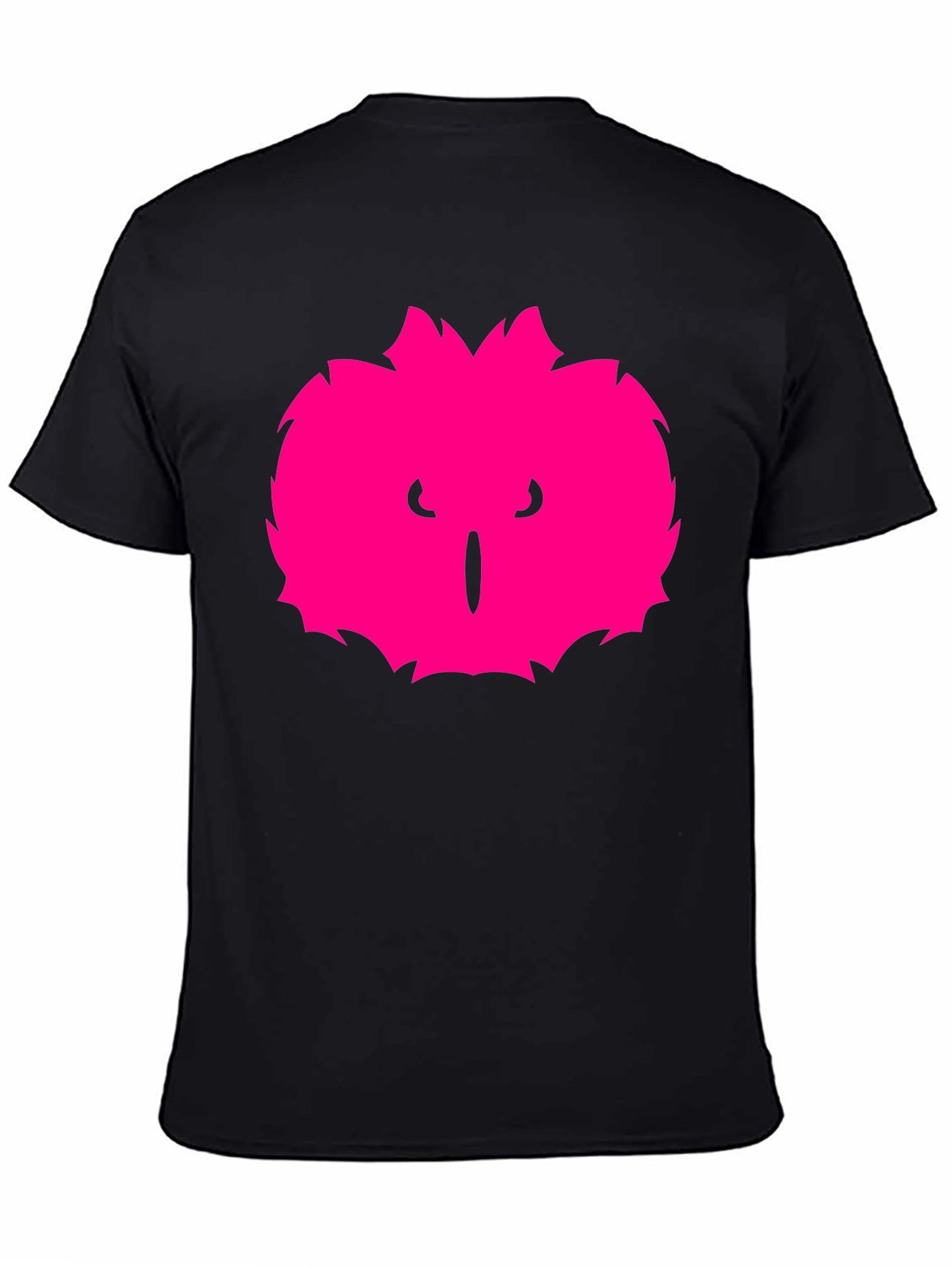 Mens Black T-Shirt with Pink Monster Graphic
