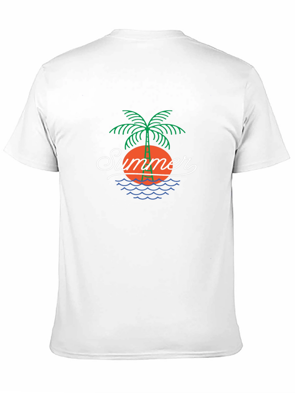Summer Palm Tree Graphic Black T-Shirt