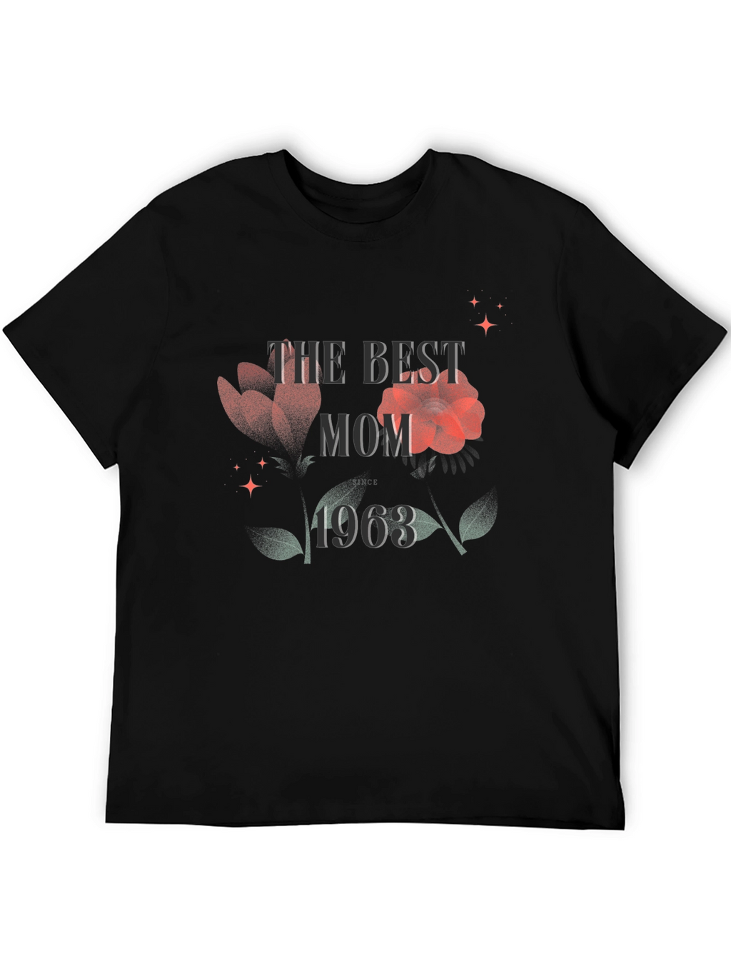 Best Mom 1963 Floral Graphic T-Shirt
