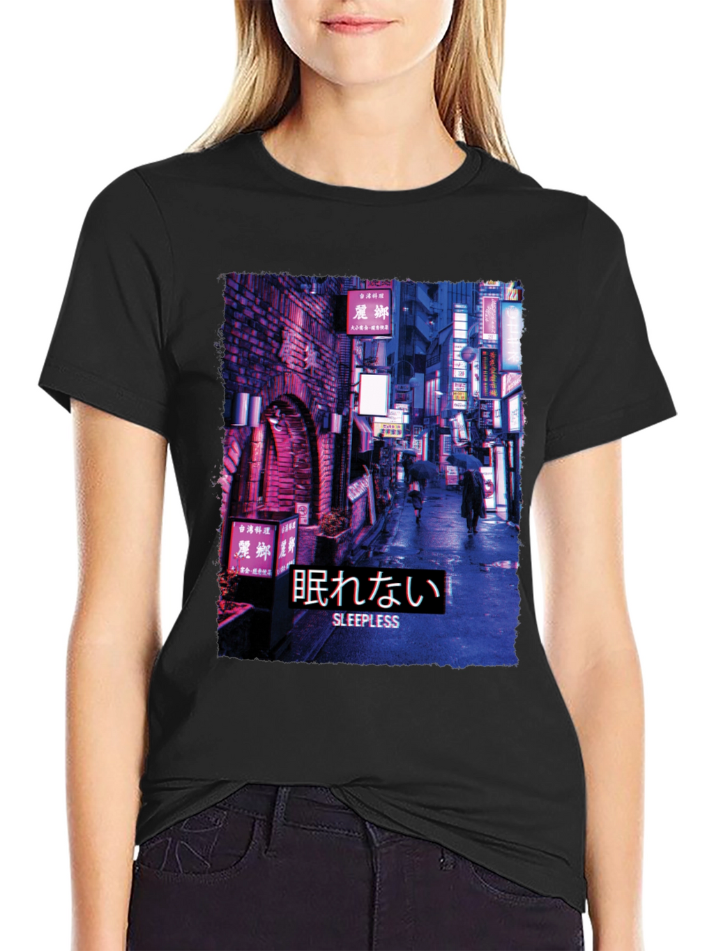 Sleepless Night Cityscape Graphic Tee