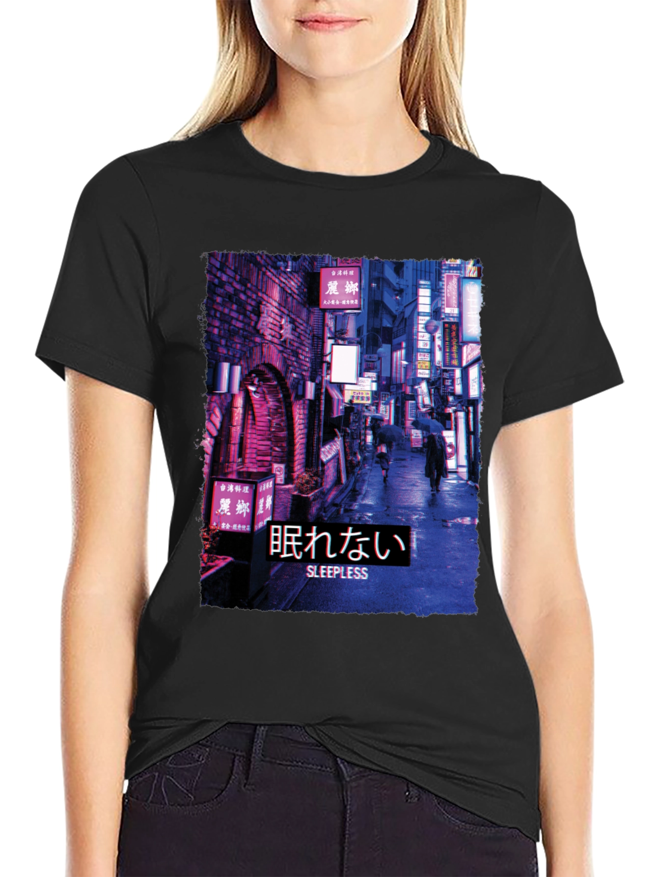 Sleepless Night Cityscape Graphic Tee