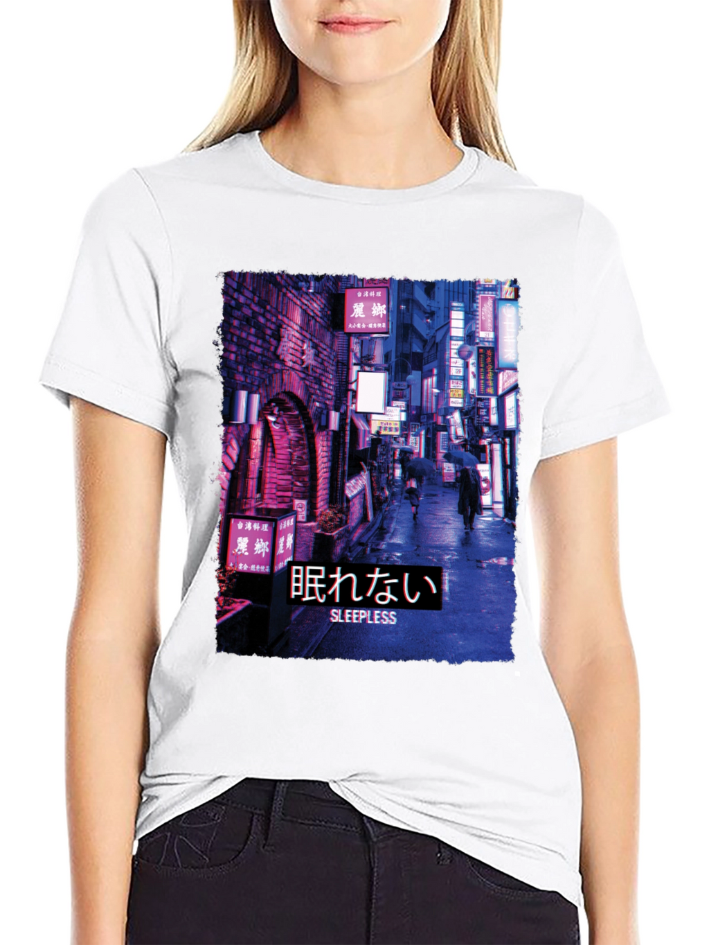 Sleepless Night Cityscape Graphic Tee