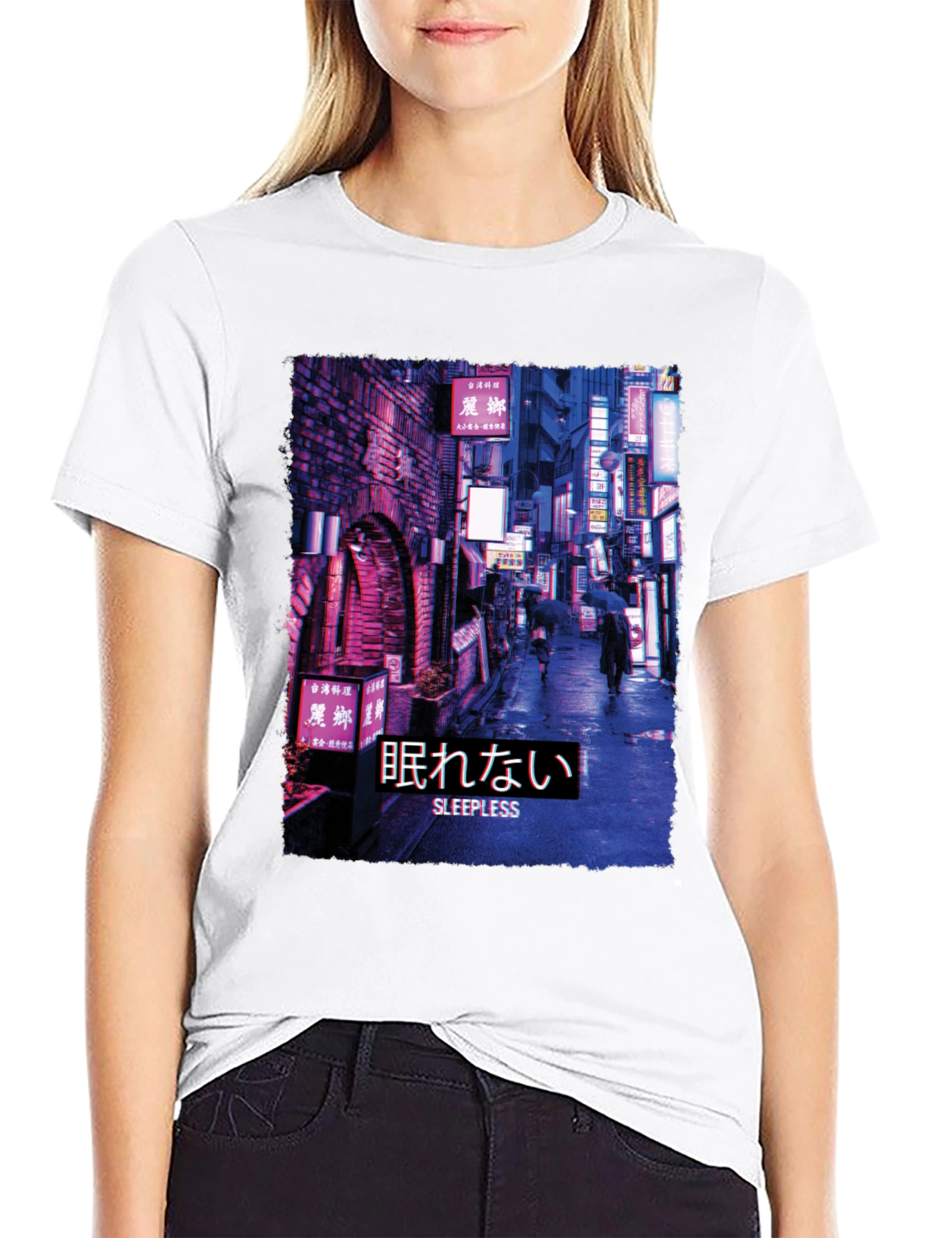 Sleepless Night Cityscape Graphic Tee
