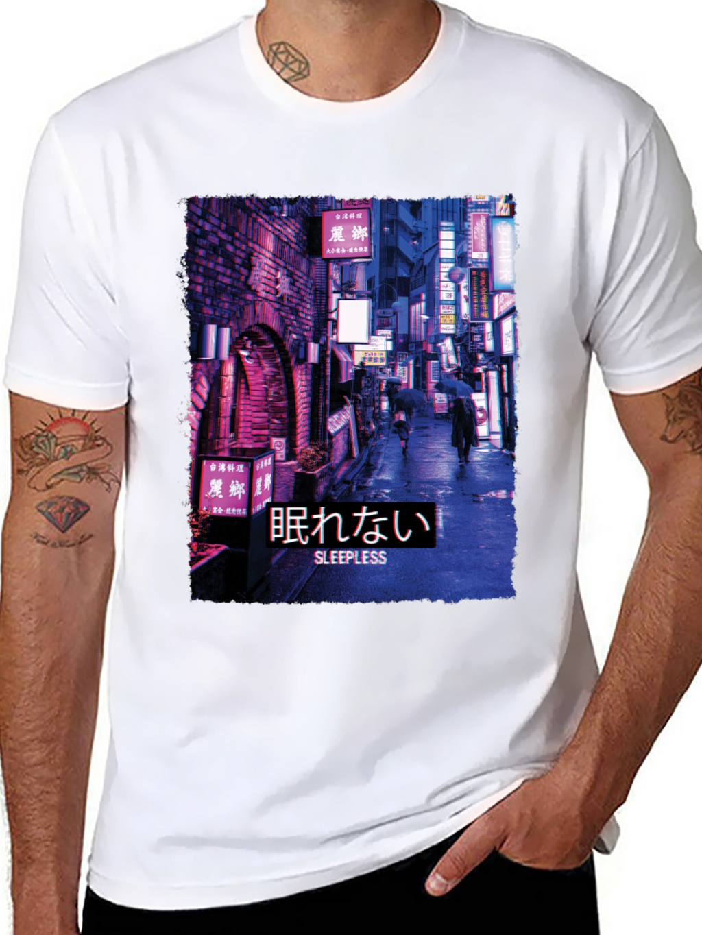 Sleepless Night Cityscape Graphic Tee