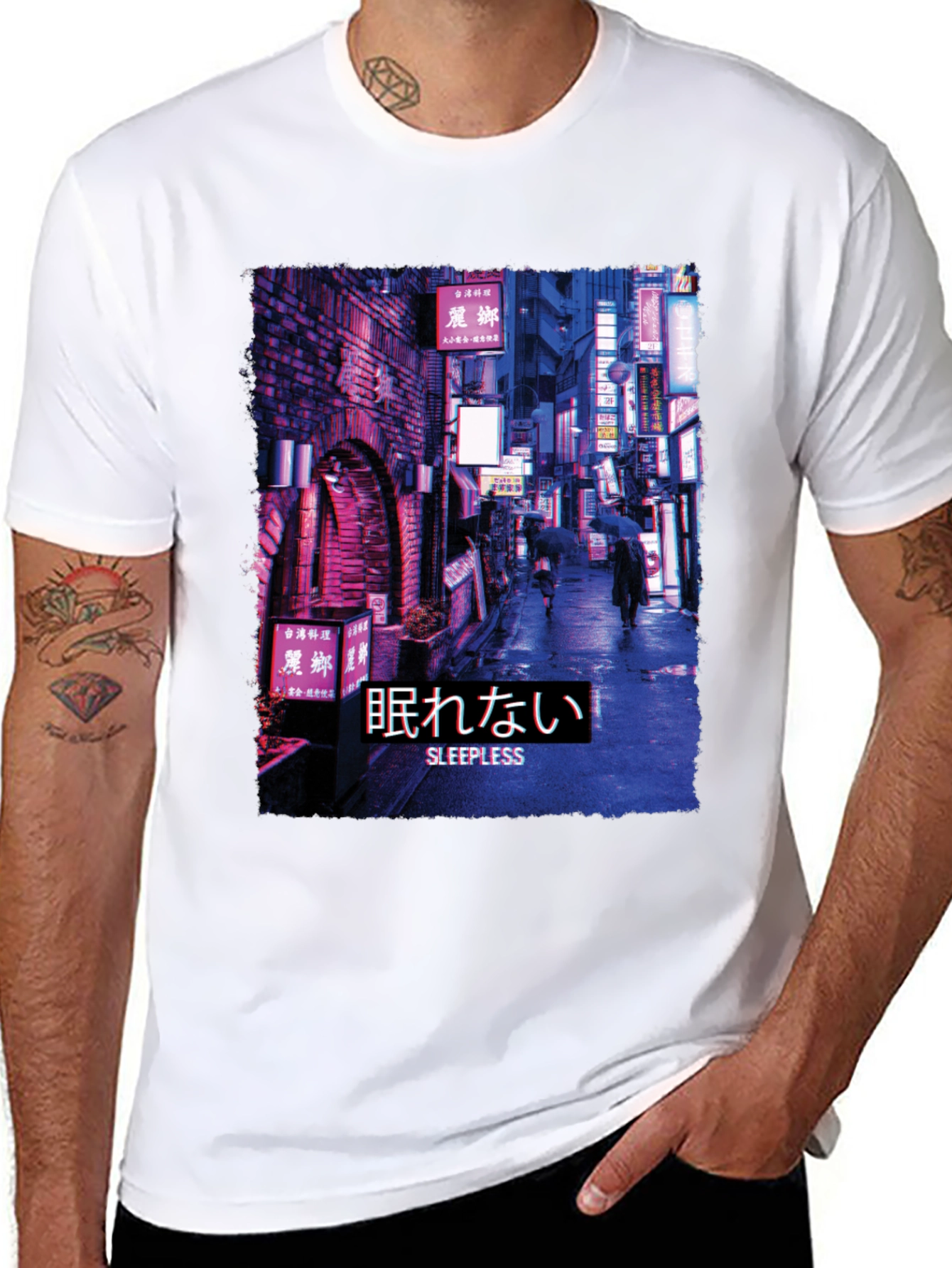 Sleepless Night Cityscape Graphic Tee