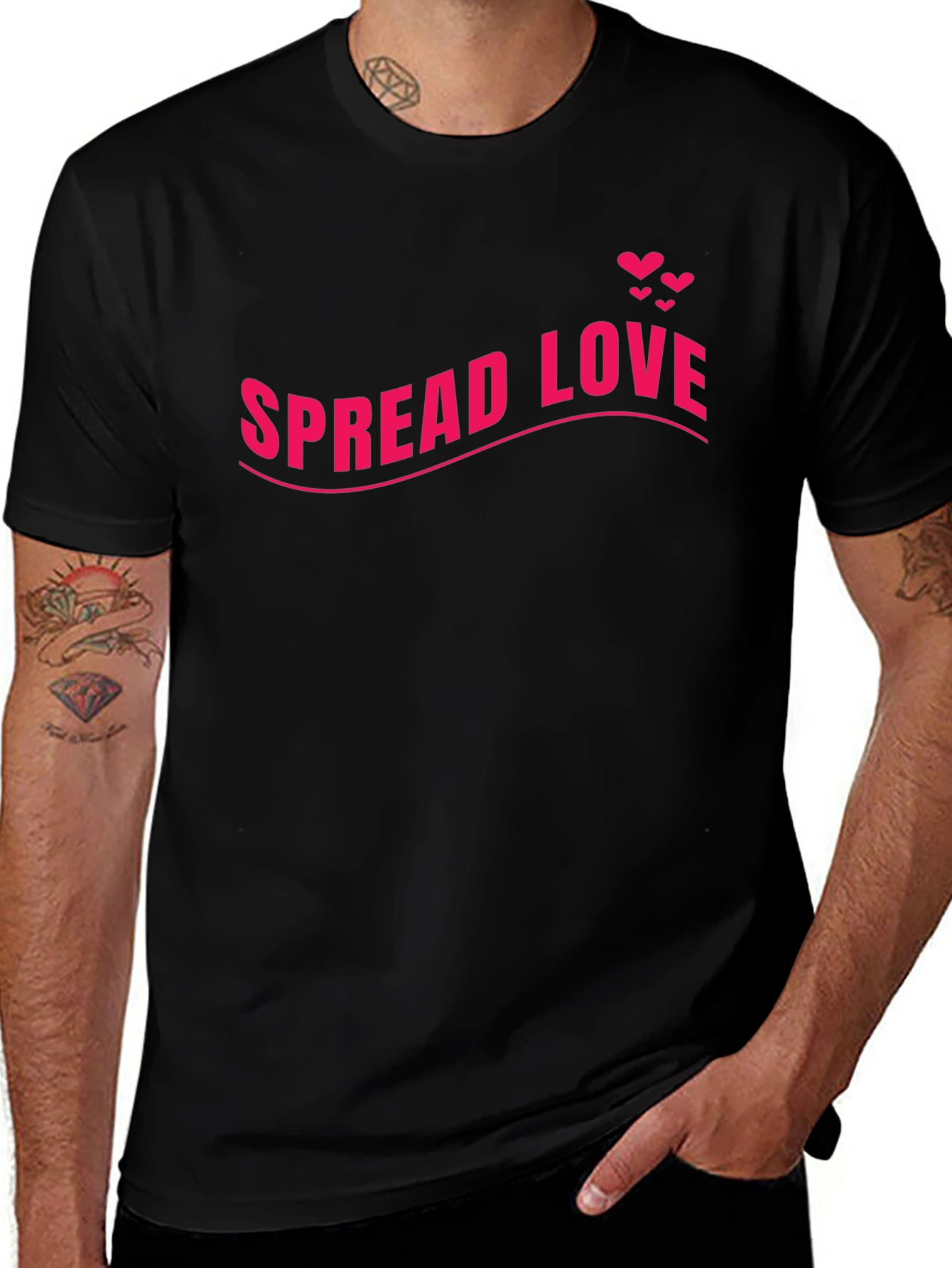Spread Love Black T-Shirt