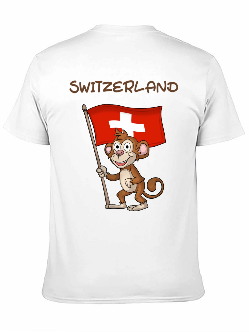 Switzerland Monkey Flag Graphic T-Shirt