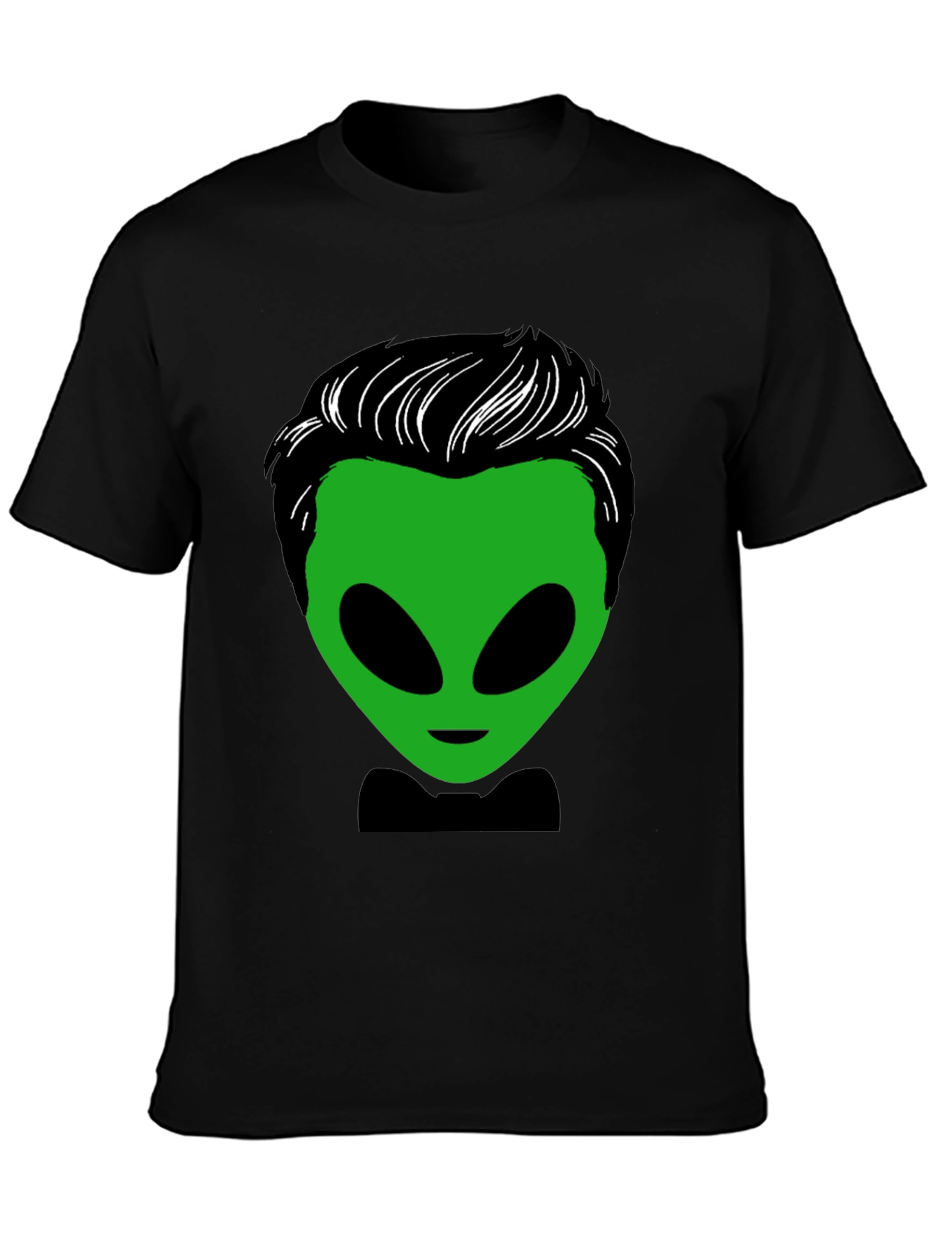 Alien with Hair T-Shirt - Unique Graphic Tee