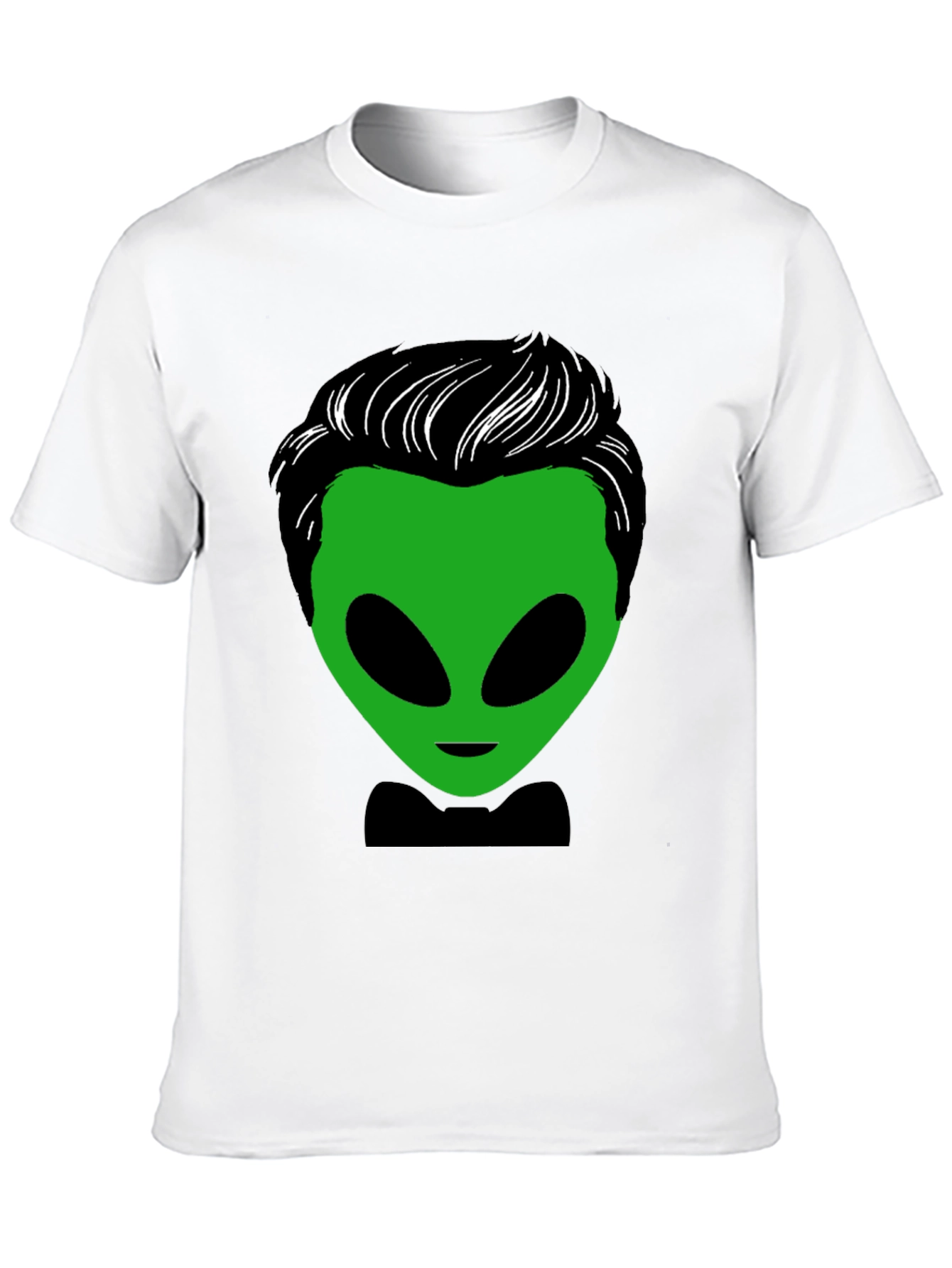 Alien with Hair T-Shirt - Unique Graphic Tee