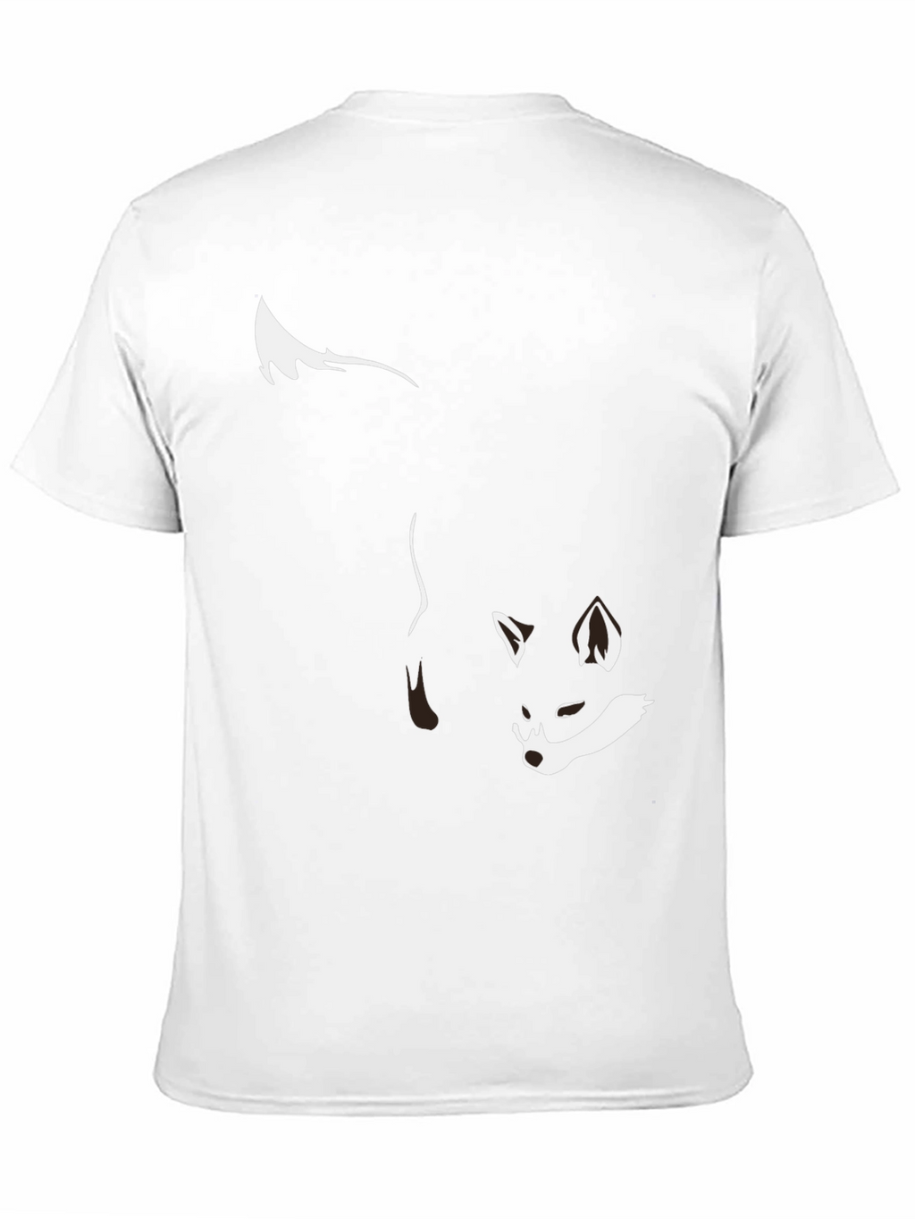Black T-Shirt with Stylish Fox Graphic