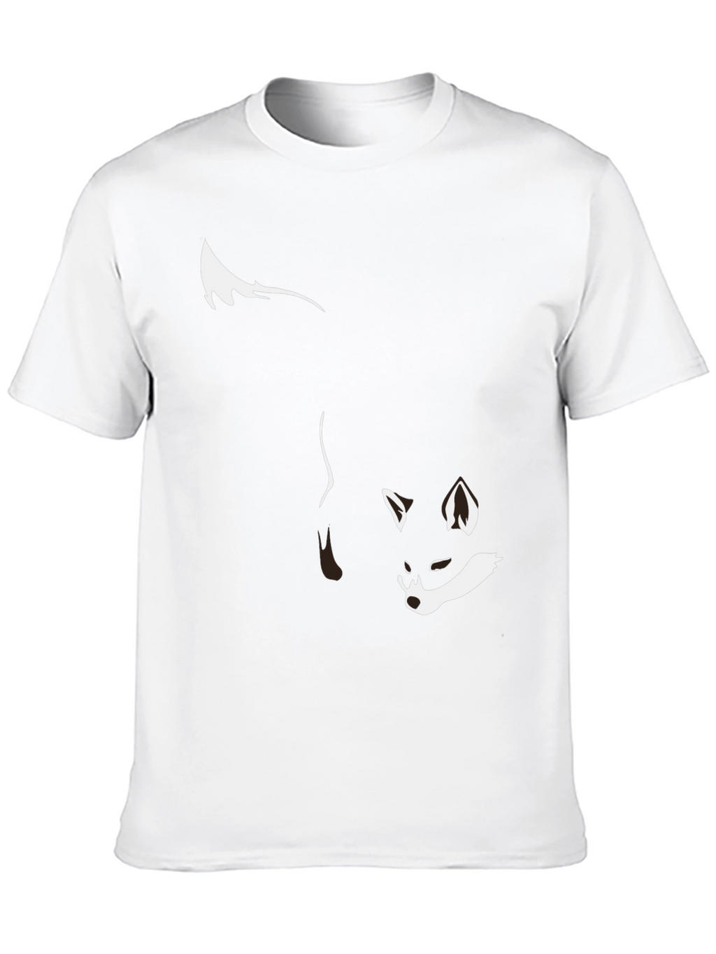 Black T-Shirt with Stylish Fox Graphic