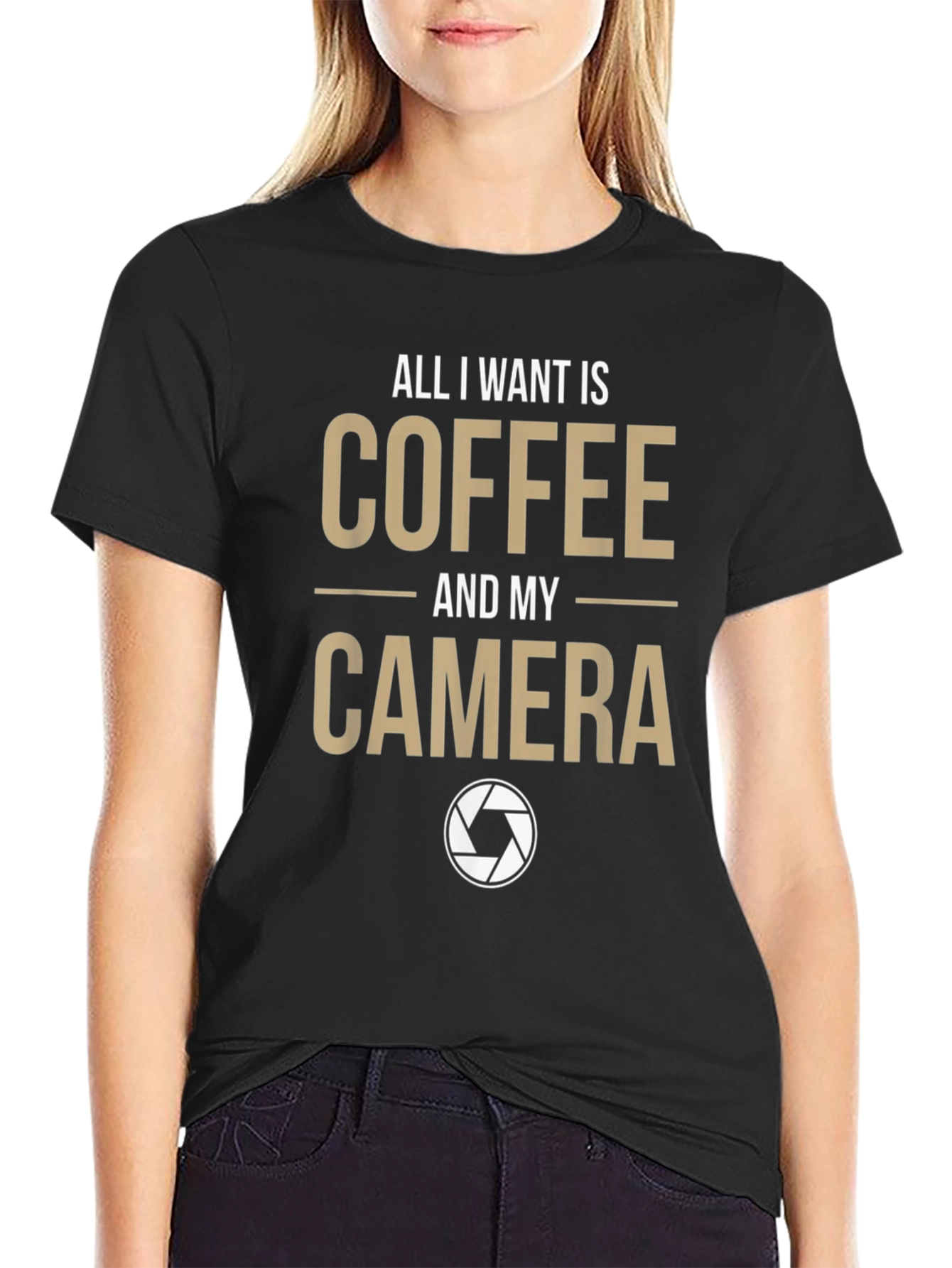 Coffee & Camera Graphic T-Shirt - Photography Lover Tee