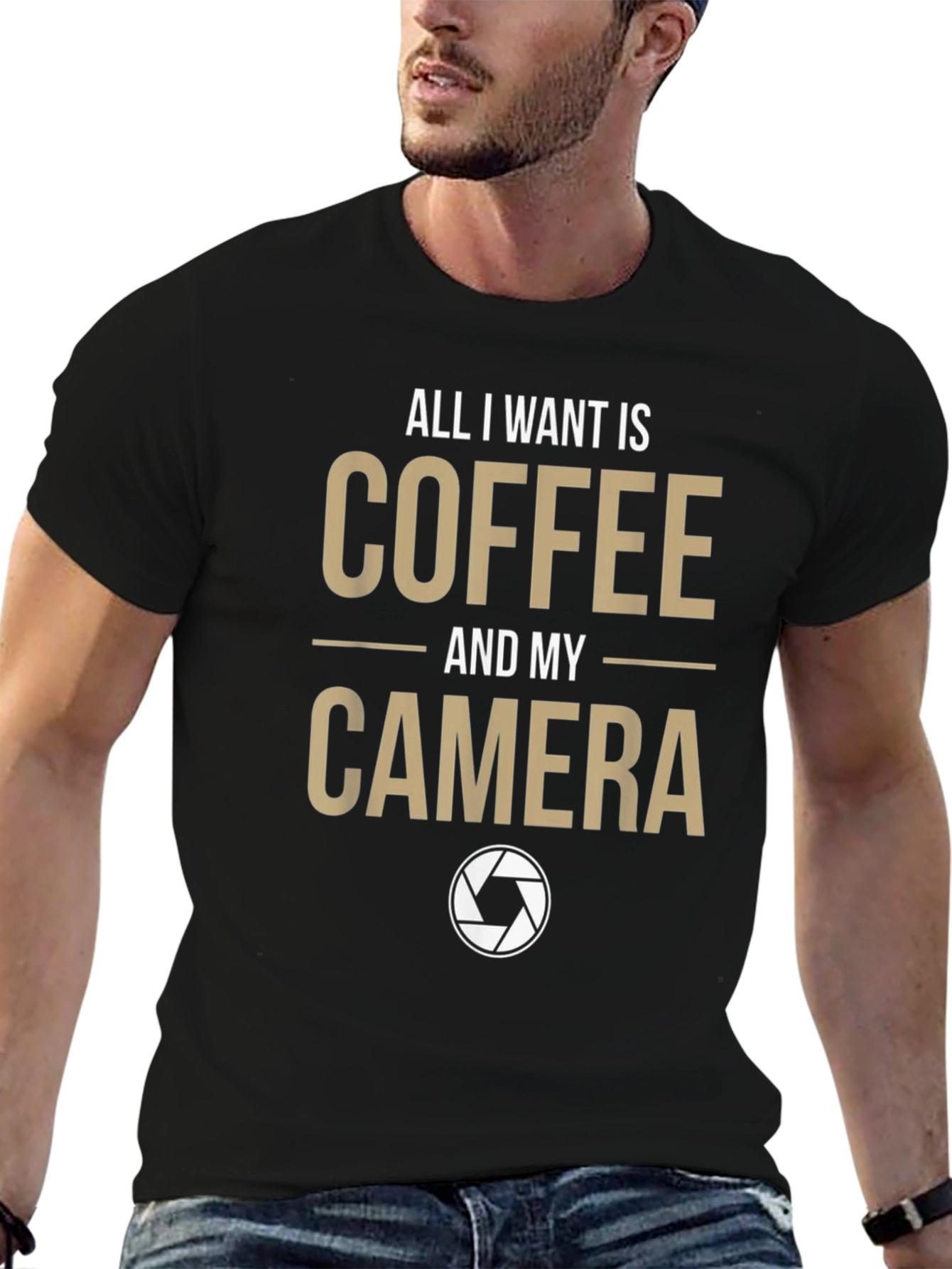 Coffee & Camera Graphic T-Shirt - Photography Lover Tee