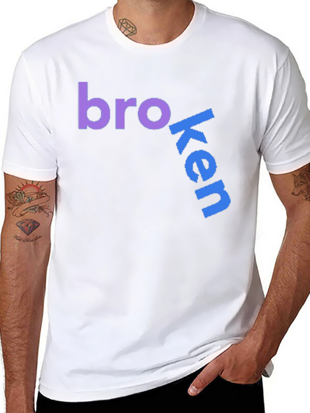 Broken Bro Graphic Tee - Comfy Cotton Blend
