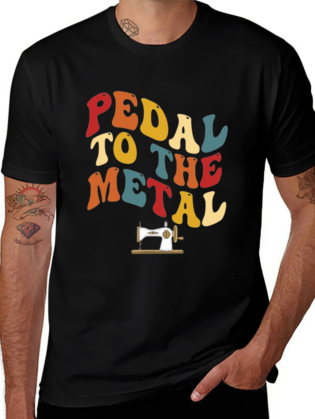 Pedal to the Metal Retro Sewing T-Shirt