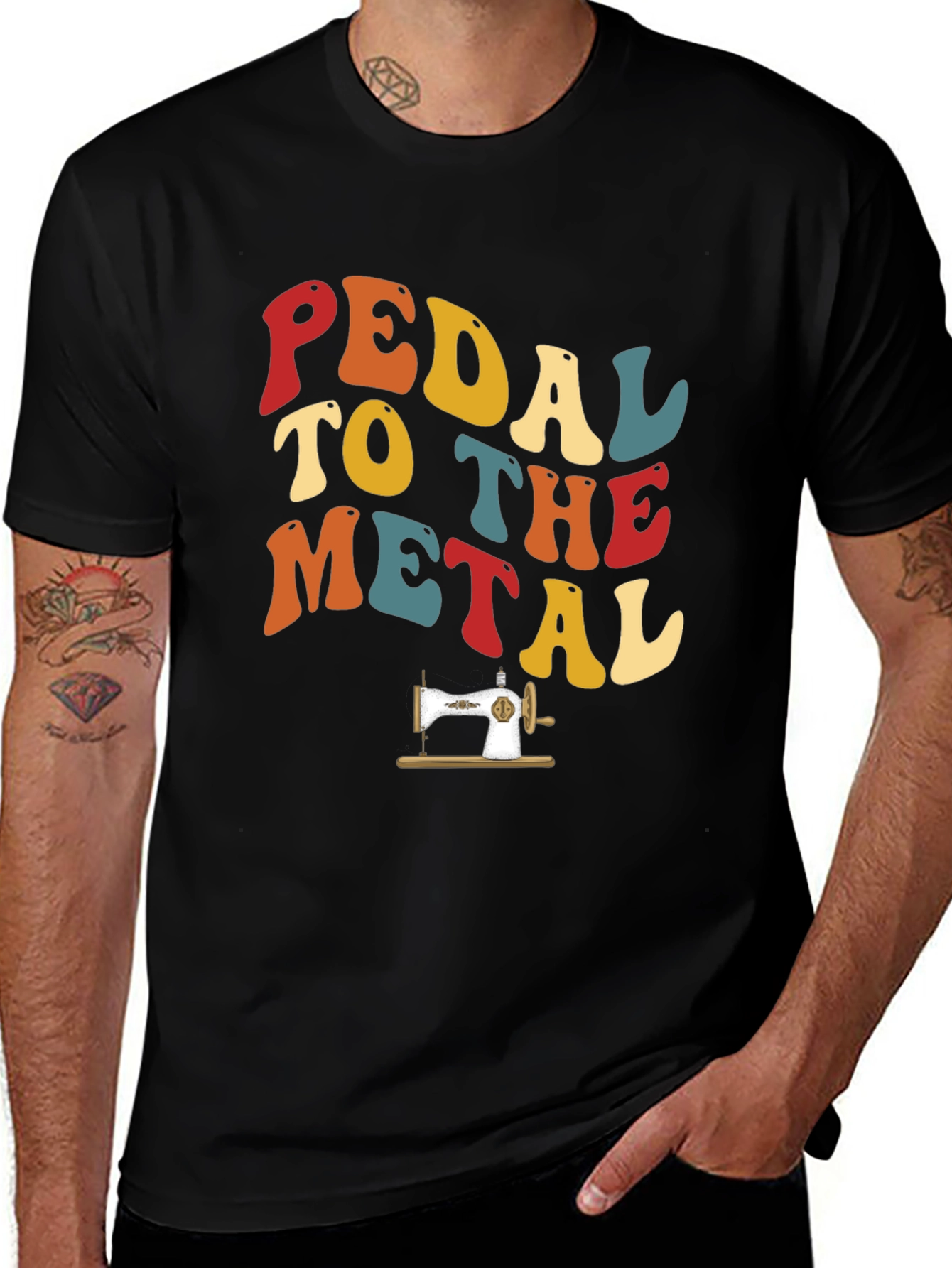 Pedal to the Metal Retro Sewing T-Shirt