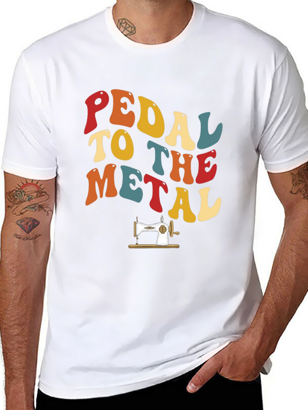 Pedal to the Metal Retro Sewing T-Shirt