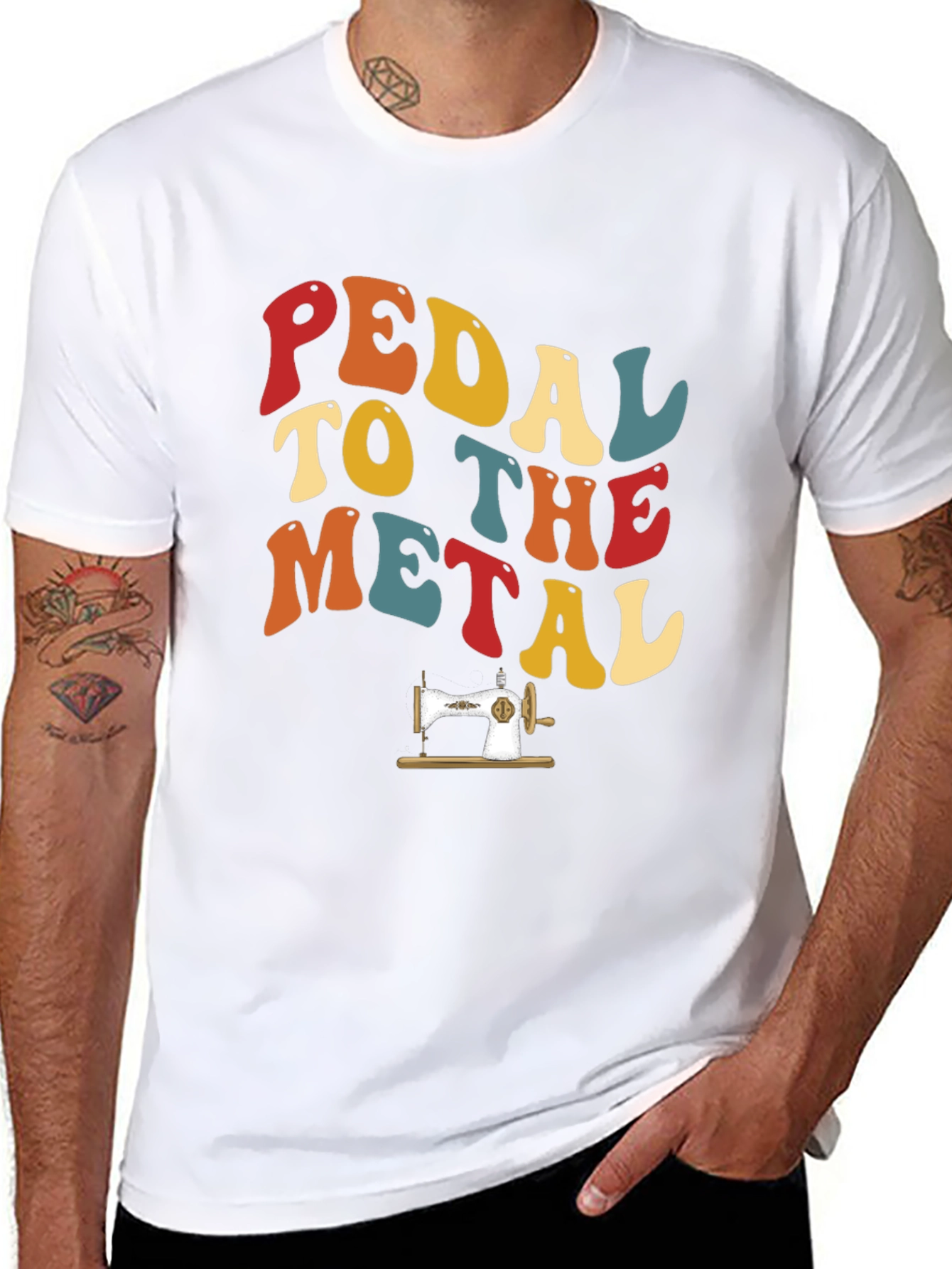 Pedal to the Metal Retro Sewing T-Shirt