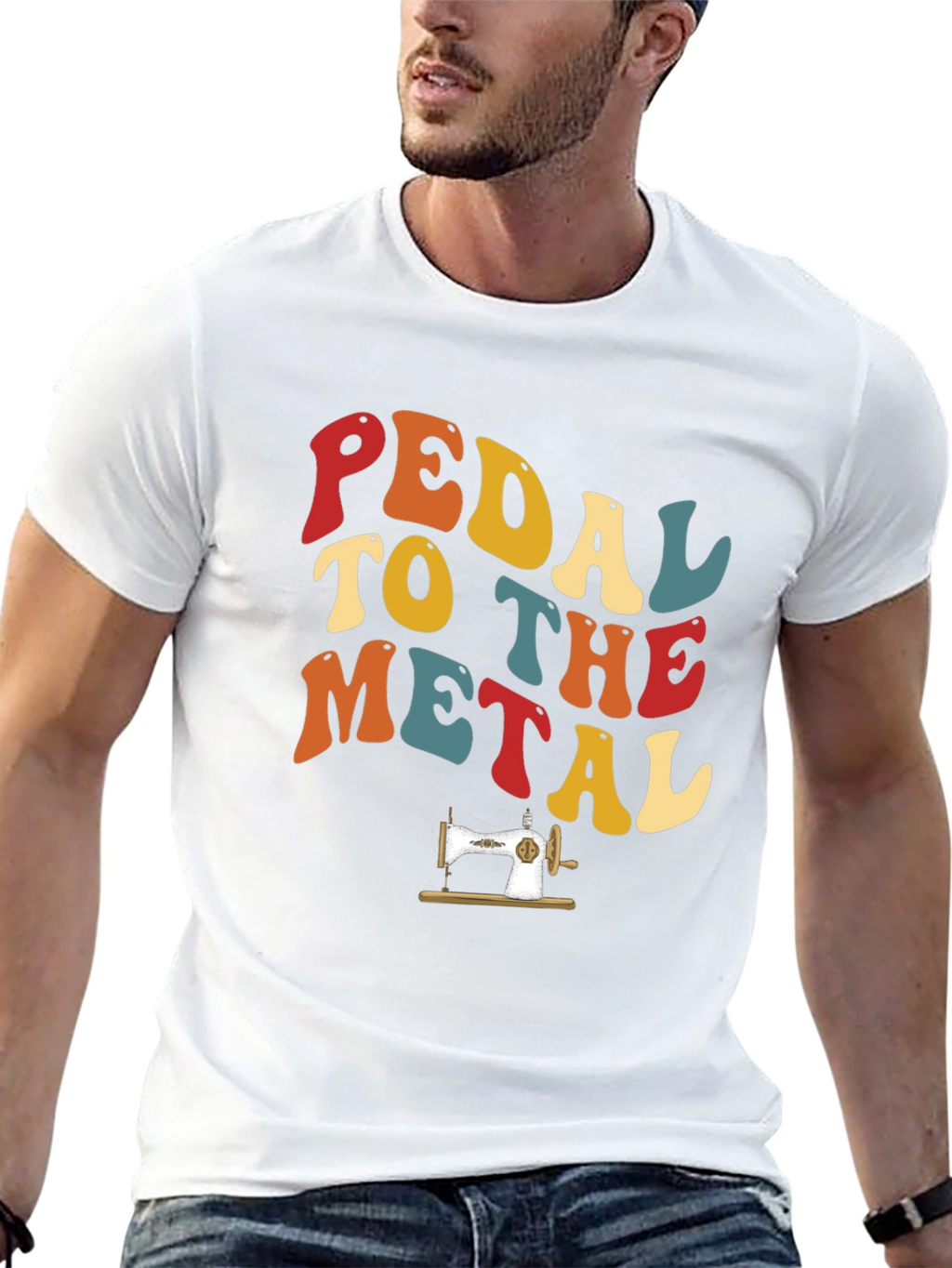 Pedal to the Metal Retro Sewing T-Shirt